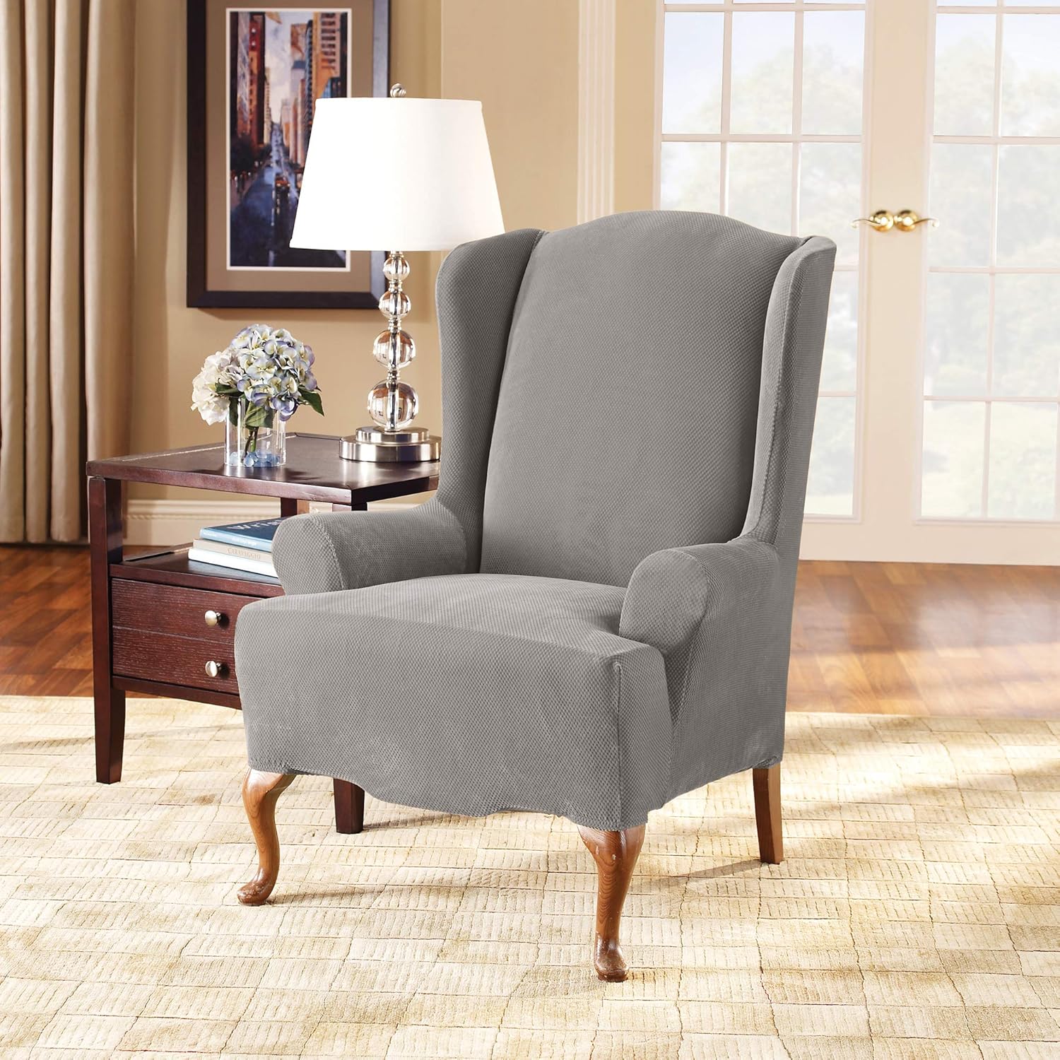 Buy Surefit Home Dcor Sf43752 Stretch Pique Box Cushion Recliner Wingback Chair Slipcover Buy Surefit Home Dcor Sf43752 Stretch Pique Box Cushion Recliner Wingback Chair Slipcover