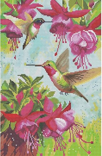 Miniatura 73 de DIAMOND ART CLUB - Juego de pintura con diamantes, lienzo de Vitral de flores”, lienzo redondo 5D para principiantes, divertidas manualidades