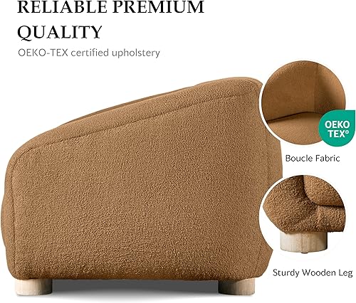 Miniatura 7 de Furniture of America Amara - Moderno juego de sofá tapizado de 3 piezas con reposabrazos inclinados, sillón de madera, sofá biplaza y cómodo sofá