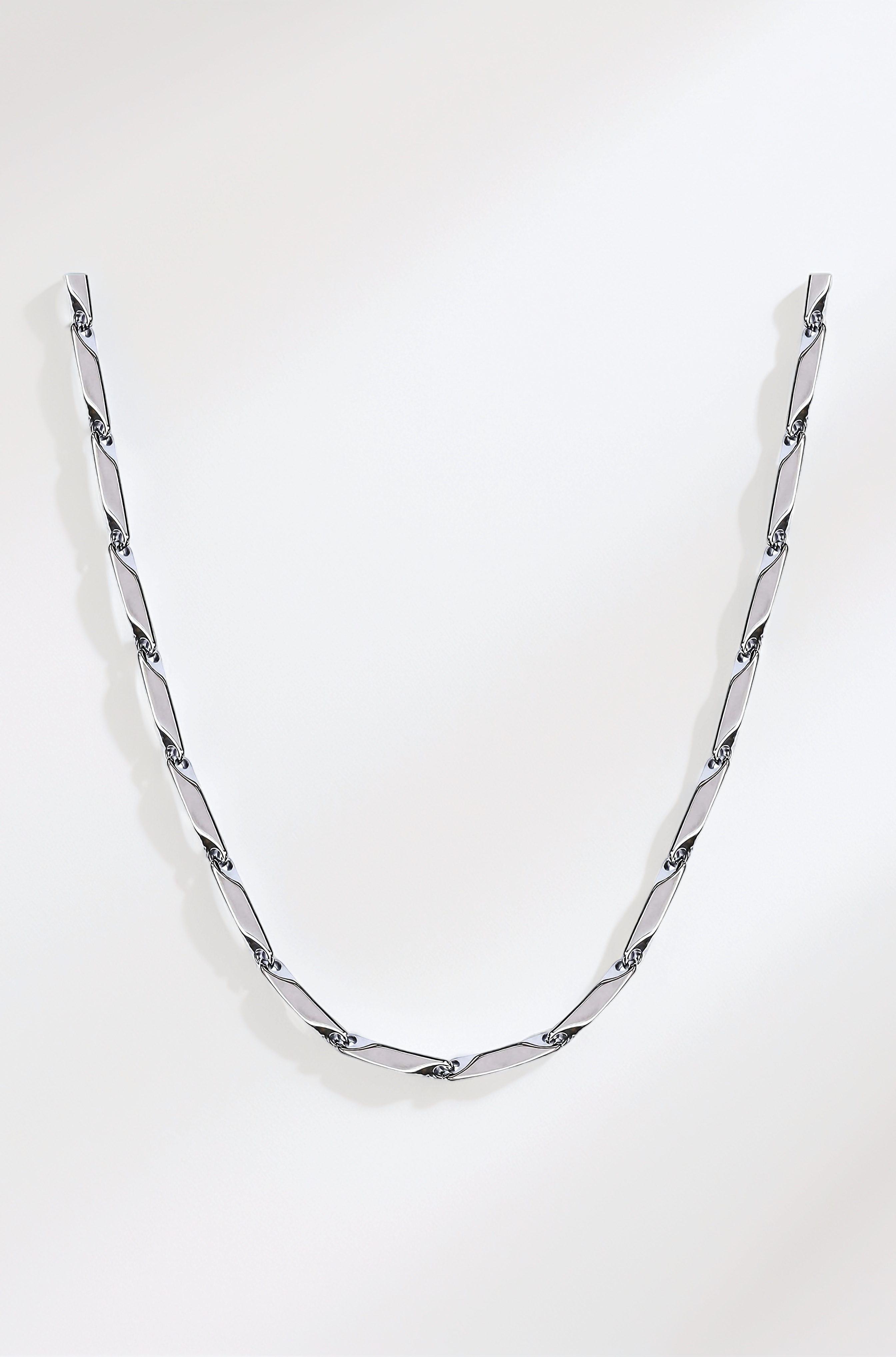 Men's Double Coated Popular Stainless Steel Silver Chain For Men Boys Girls Stylish Necklaces Silver Chain Anniversary Love Gift For Husband Unisex Chains 22 Inches