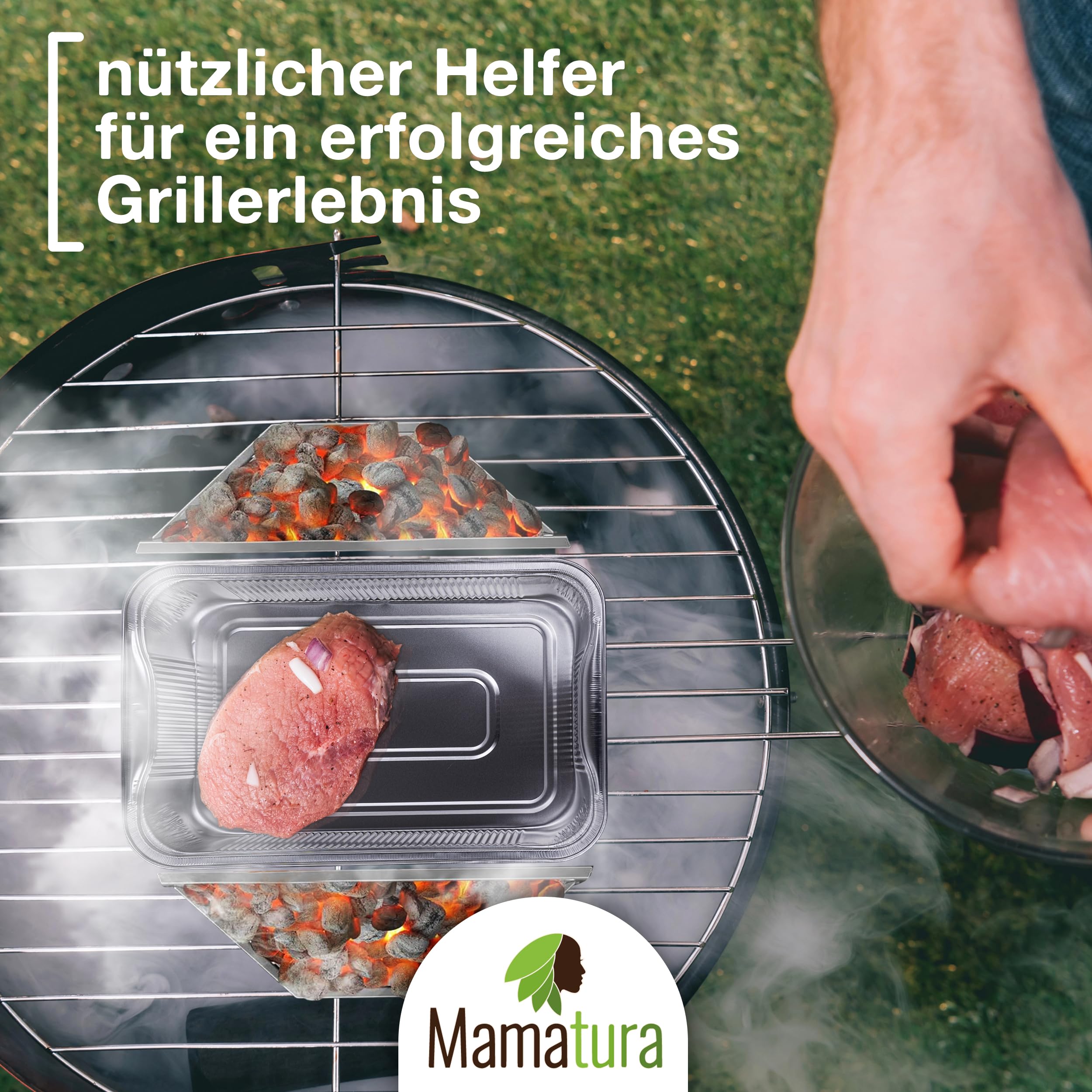 XL Aluschalen mit Deckel [Aluschalen groß] 25x Alu Backformen, Einweg Aluminium Schalen, Aluschalen zum Backen | Weber Alu Tropfschalen groß | Grill-Schale Alu Schale, Grilltasse 32 x 22cm