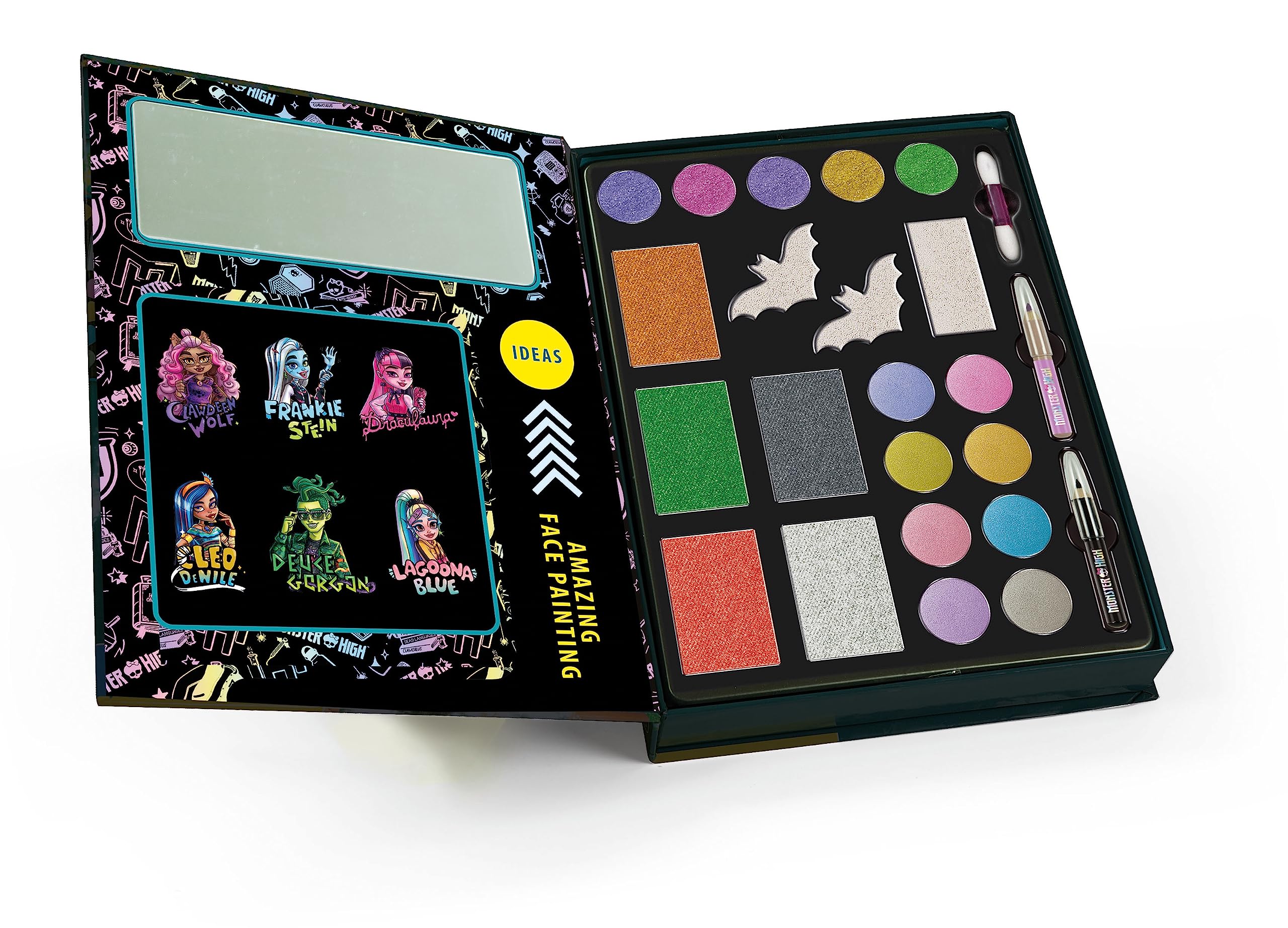 Clementoni Monster High Face Art-Box, Zestaw Do Makijażu Dziecka, Zabawki dla Dziewczynek Od 6 lat, Wielobarwny - 18788
