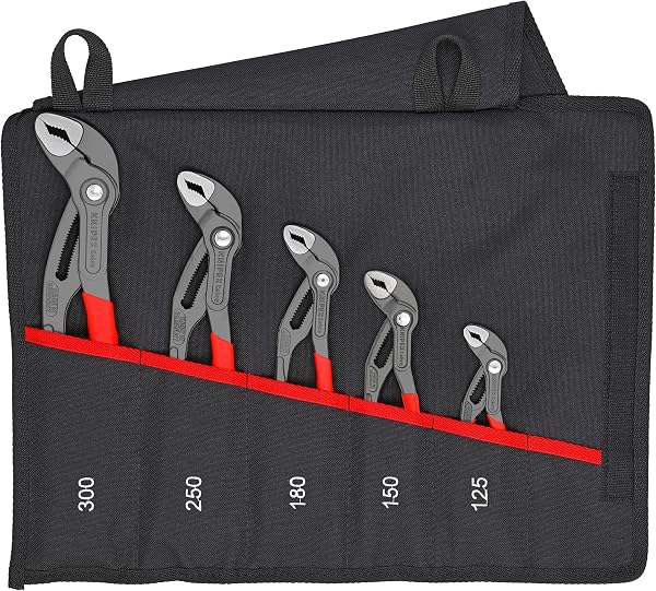 KNIPEX 5 st tänger kobra-set i verktygsrulle