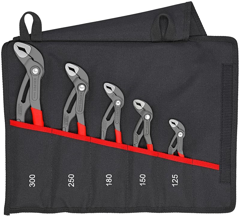 KNIPEX 00 19 55 S5 Kit de Alicates Cobra com Bolsa em Rolo, 5 Peças