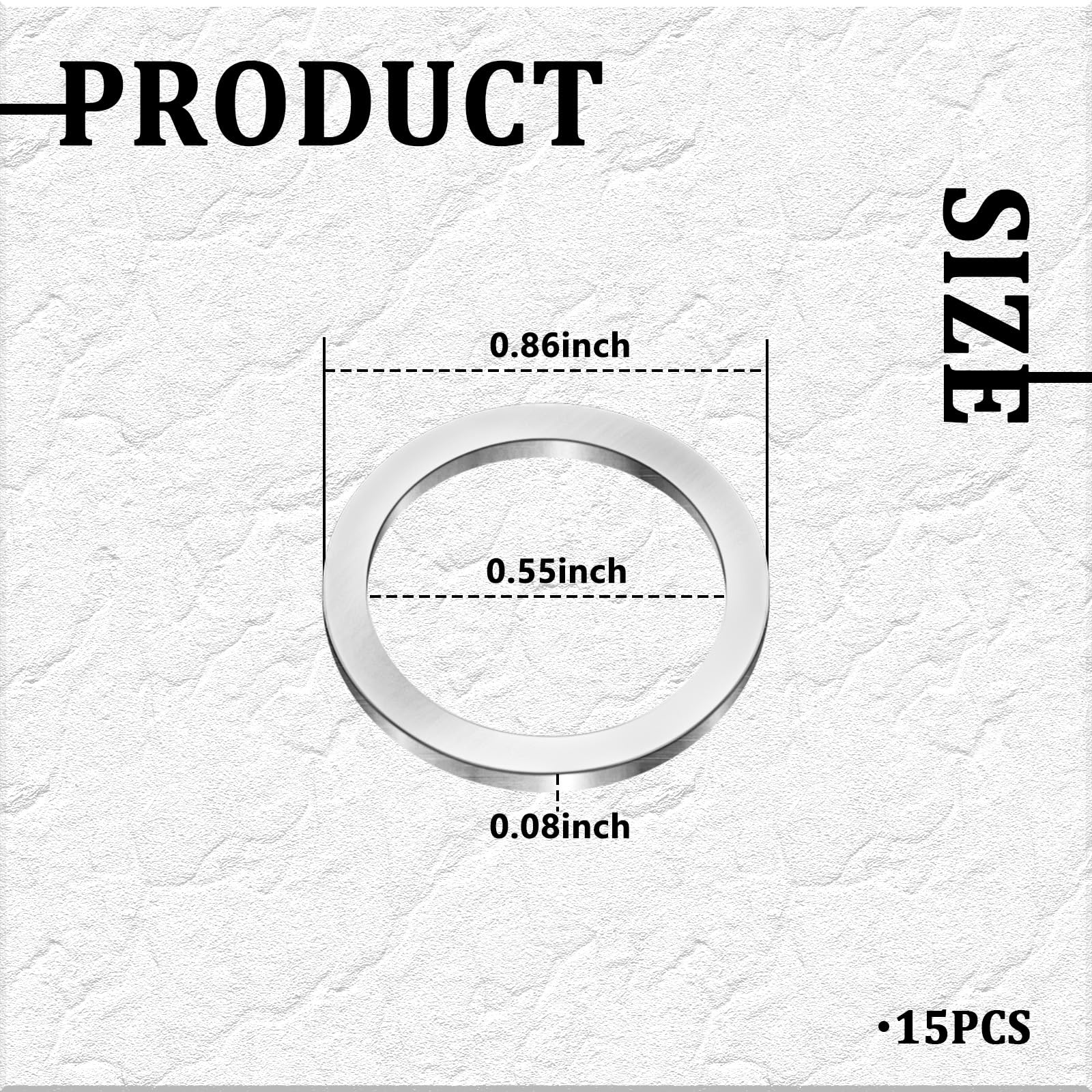 15pcs Oil Drain Plug Crush Washers – 14mm ID, Aluminum Alloy, For Honda, Kawasaki, Suzuki, Yamaha Motorcycles