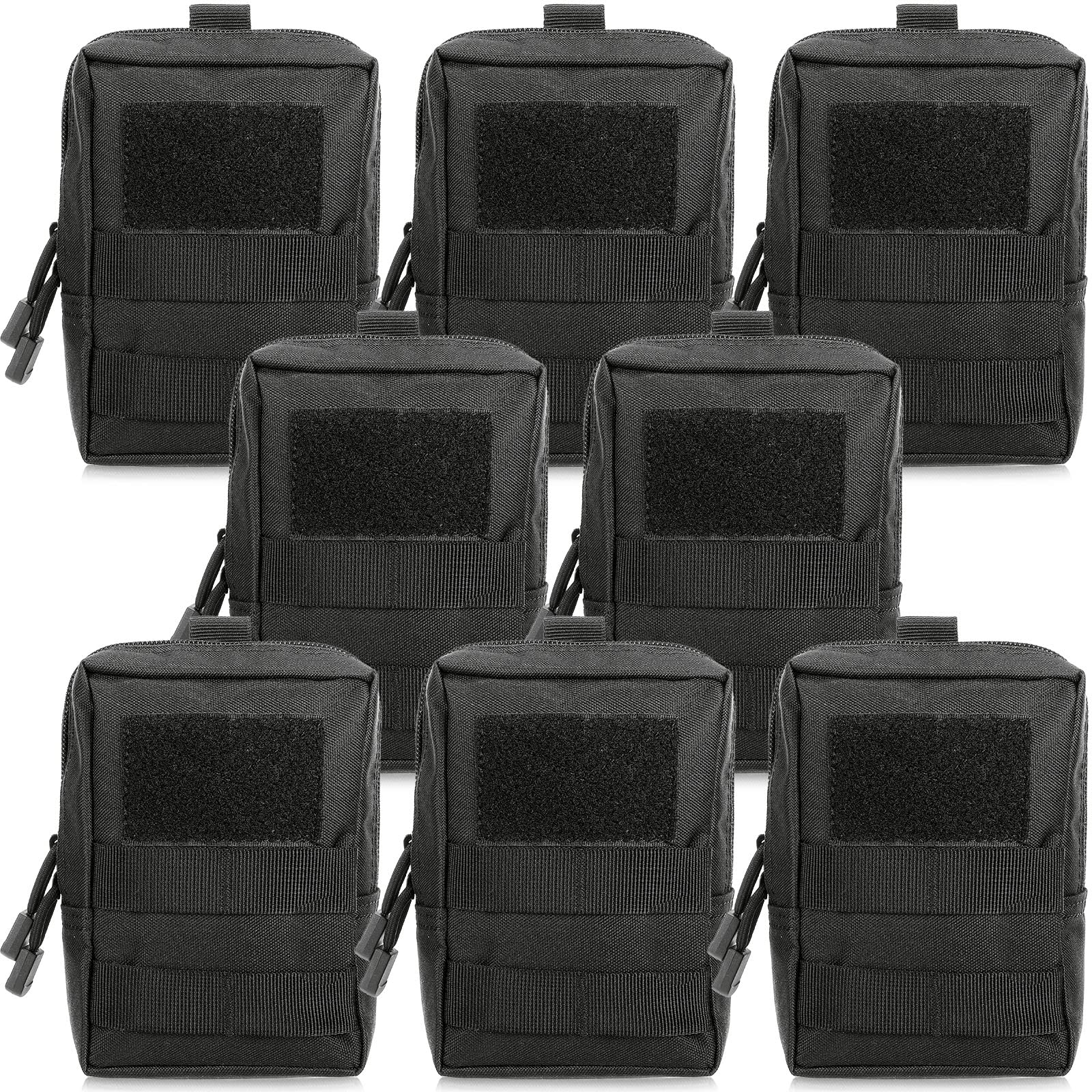 8 Pcs Molle Pouches Tactical Molle Pouch Vest Pouch Cell Phone Belt Pouch Waterproof Waist Bag Pack Utility EDC Pouch Bag Compact Accessories Gadget Pocket Organizer