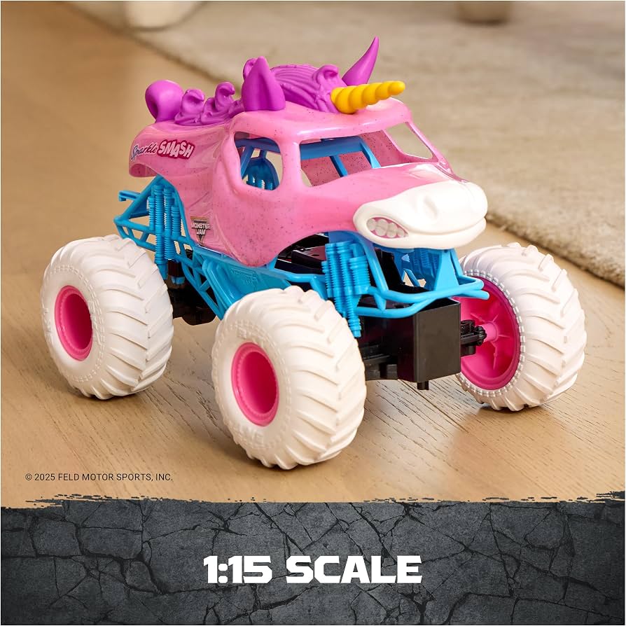 Monster Jam モンスタージャム スパークル スマッシュ ラジコン Amazon.com: Monster Jam, Official Sparkle Smash Remote Control