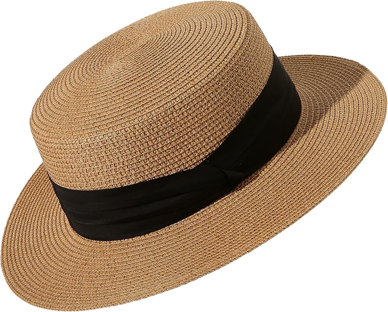 Sombreros de sol para mujer, sombrero de paja de ala ancha, plegable, plegable, para verano, talla 6 8/7-7 1/4