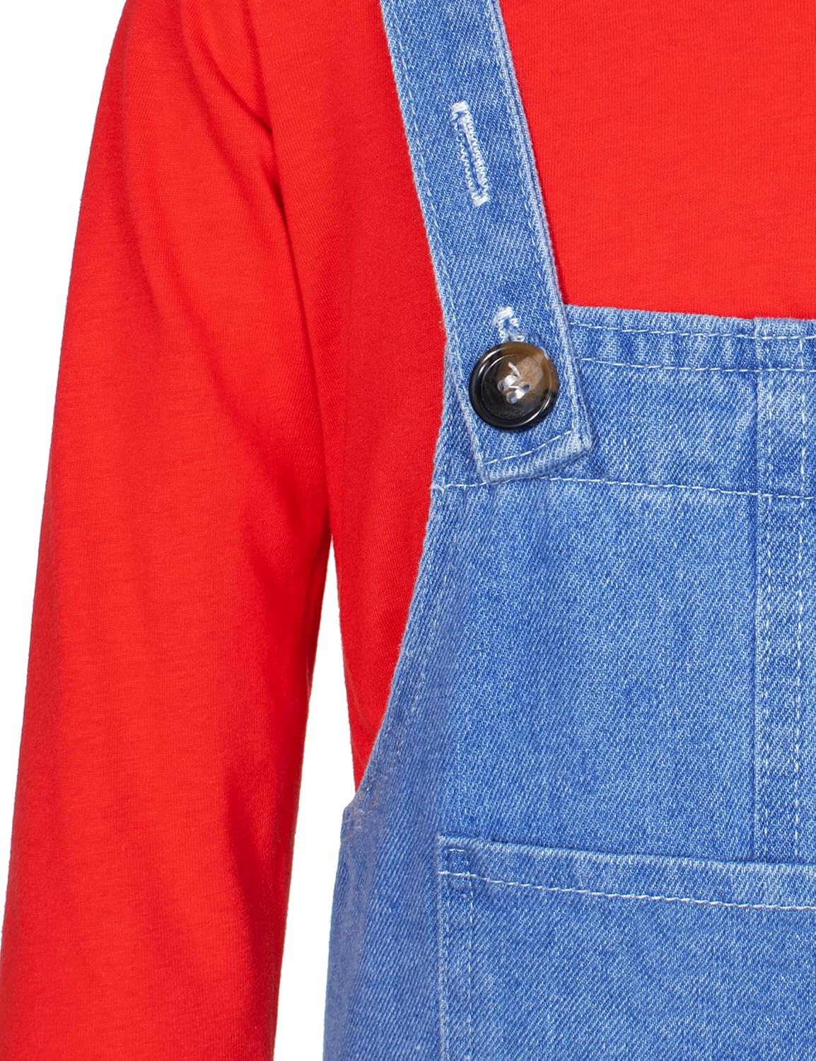 Plumber Costume for Kids Shirt Overalls Glove Boys Halloween Party Cosplay 3-12 Years - Image 5