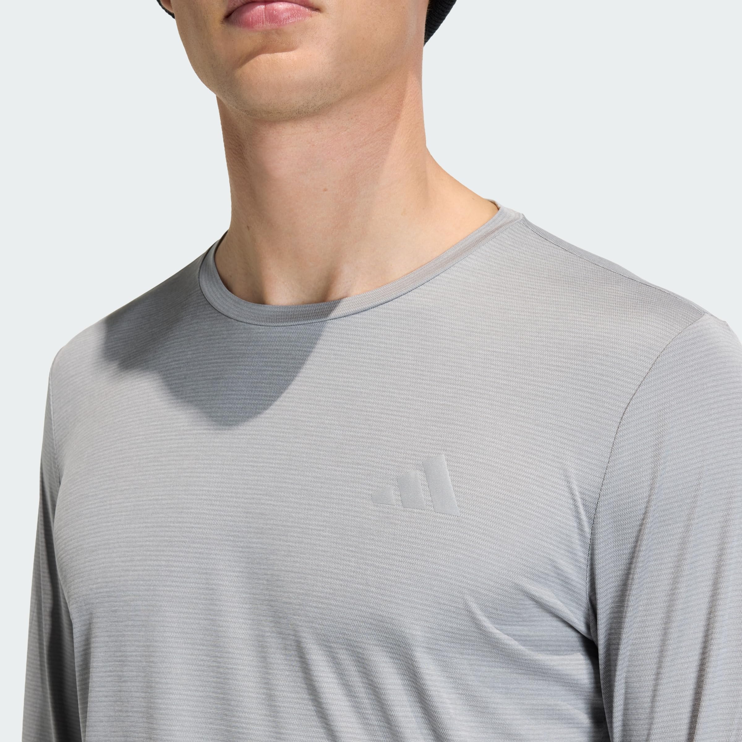 adidas heren adi365 Running Essentials Long Sleeve, medium grey heather, S
