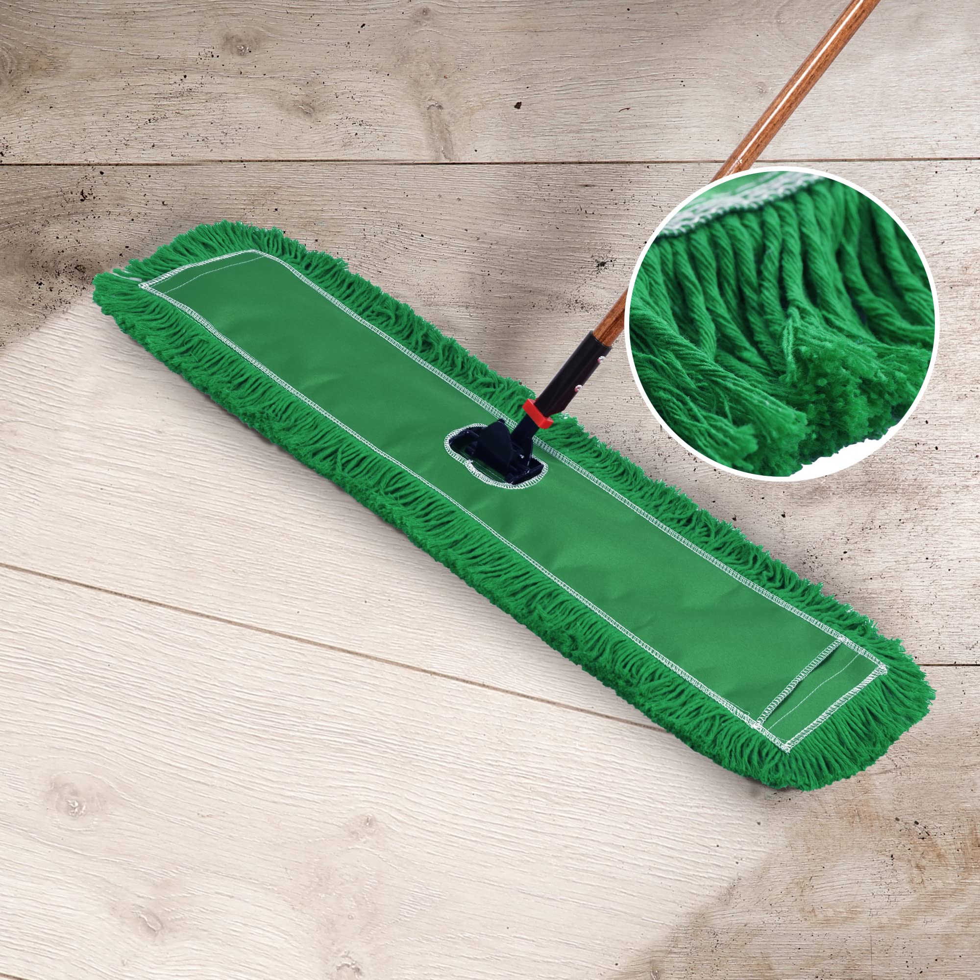 Matthew Cleaning - Recambio de fregona de algodón de resistencia industrial de 36 pulgadas, lavables, para uso residencial y comercial, se adapta a marcos estándar de mopa de polvo, madera dura