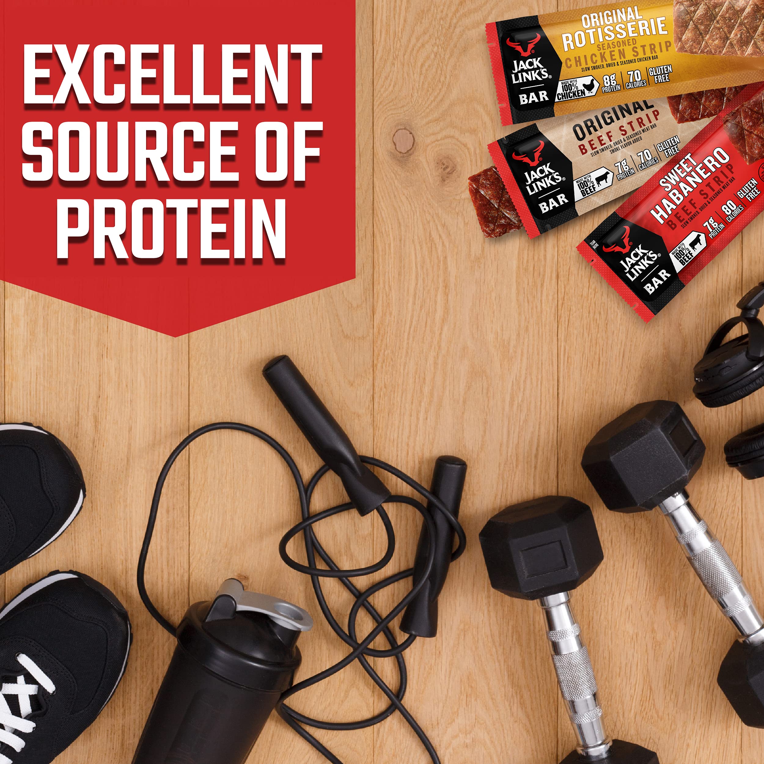 Jack Link's Meat Bars, 14 Count Variety Pack, (3) Original, (3