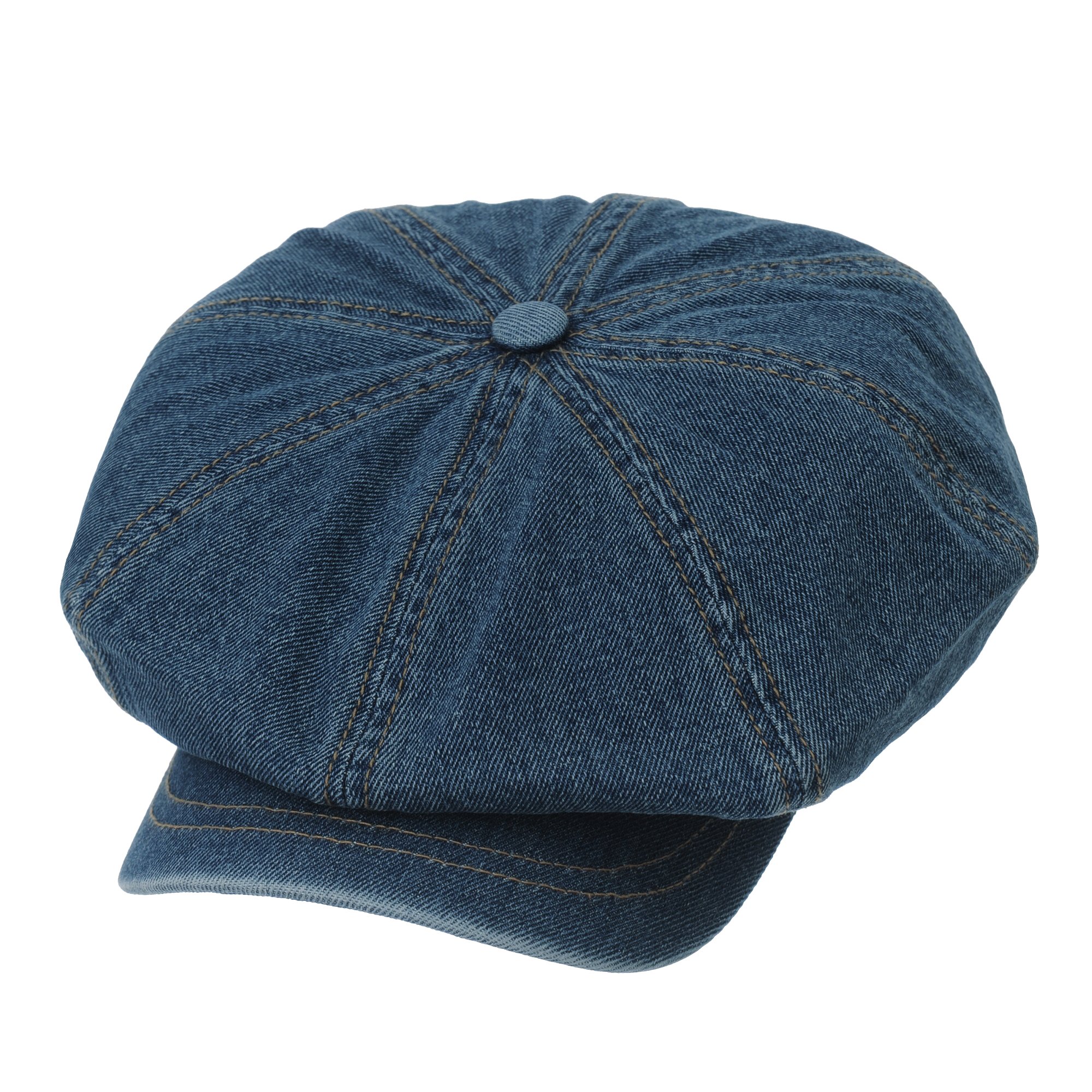 WITHMOONS Baker Boy Flat Cap Denim