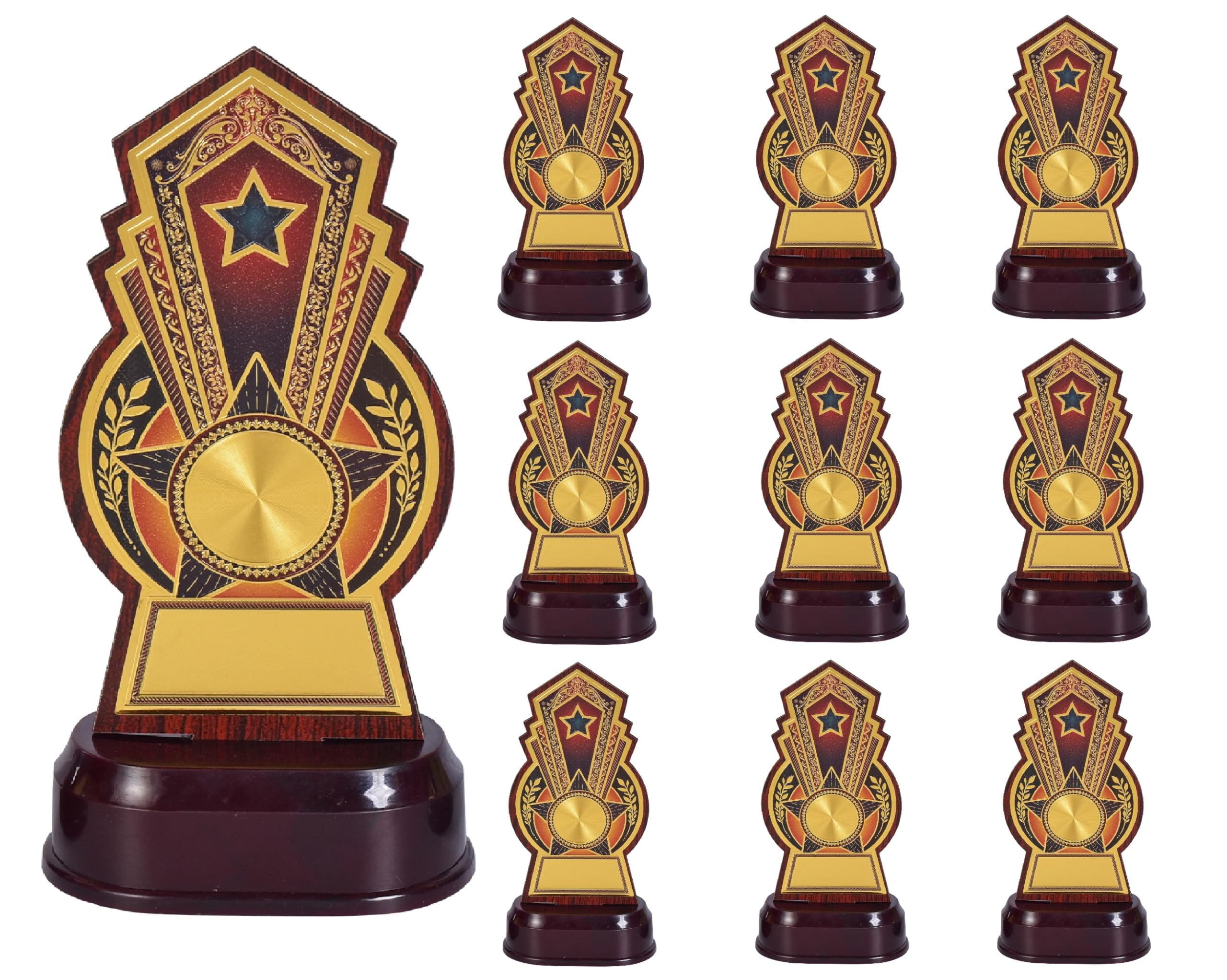Wooden Memento | Customizable Recognition Trophy for Sports, Academics & Competitions (10 pc., 19 cm)-picture-28