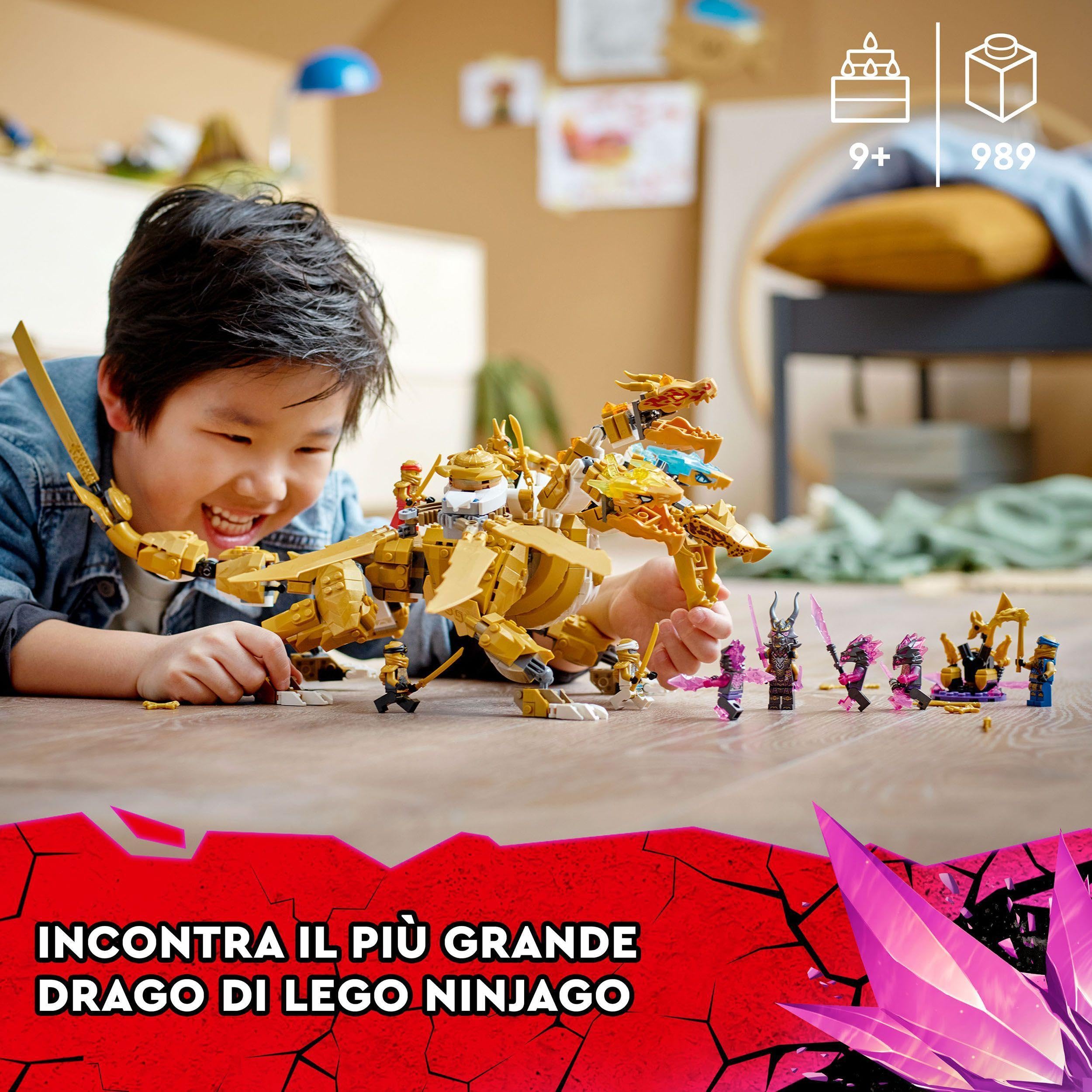 LEGO Ninjago Ultra Drago d’Oro di Lloyd, Set Serie TV Crystallized con Grande Action Figure da Costruire e 9 Minifigure, Idea Regalo, Giochi per Bambina o Bambino da 9 Anni in su 71774