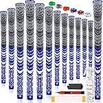 SAPLIZE Cross Cord Golf Grips Set of 13 Grips with Tape or Full Regripping Kit, Std/Mid/Jumbo, Low Taper Design, Multi-compound Hybrid, Anti-Slip Golf Club Grips, CL03 Series, Mid-Size, Orange