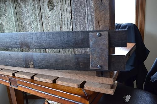 Miniatura 3 de Barn Wood Wine Rack - with Whiskey barrel staves