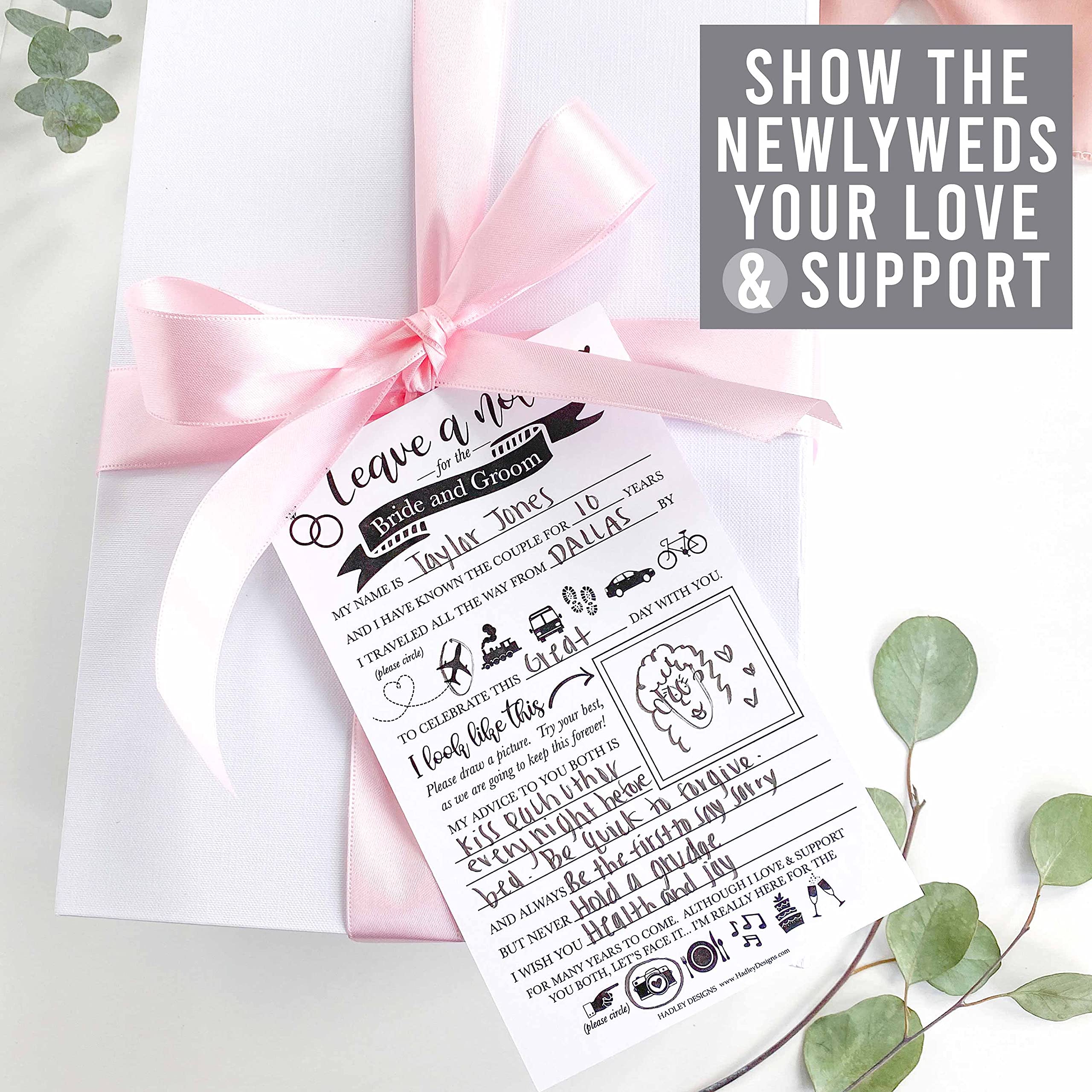 25 Wedding Advice Cards for Bride and Groom For Wedding Card Boxes For