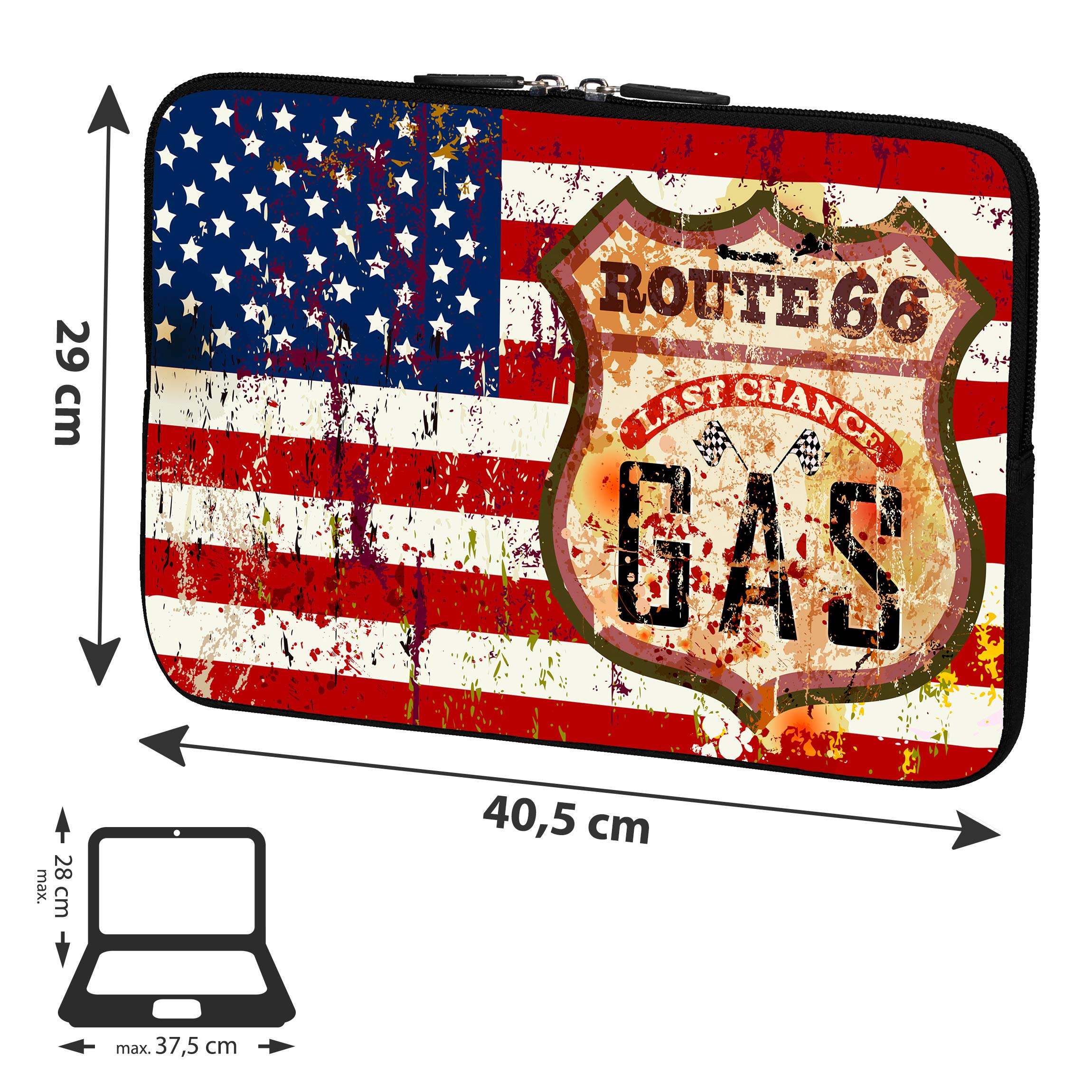 PEDEA GmbH 66060464 - Funda Protectora para portátil de 15.6" con diseño Stars and Stripes — view 2