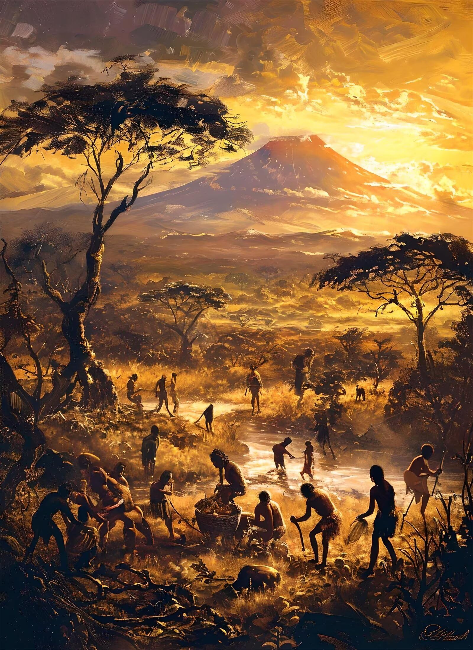 Puzzle 4000 Teile Afrika Puzzle Erwachsene, Holzpuzzle Klassische Puzzles Wiese Jigsaw Puzzles für Erwachsene Kinder, Clevere Rätsel Wooden Jigsaw, Geschicklichkeitsspiel für die Ganze Familie g-695