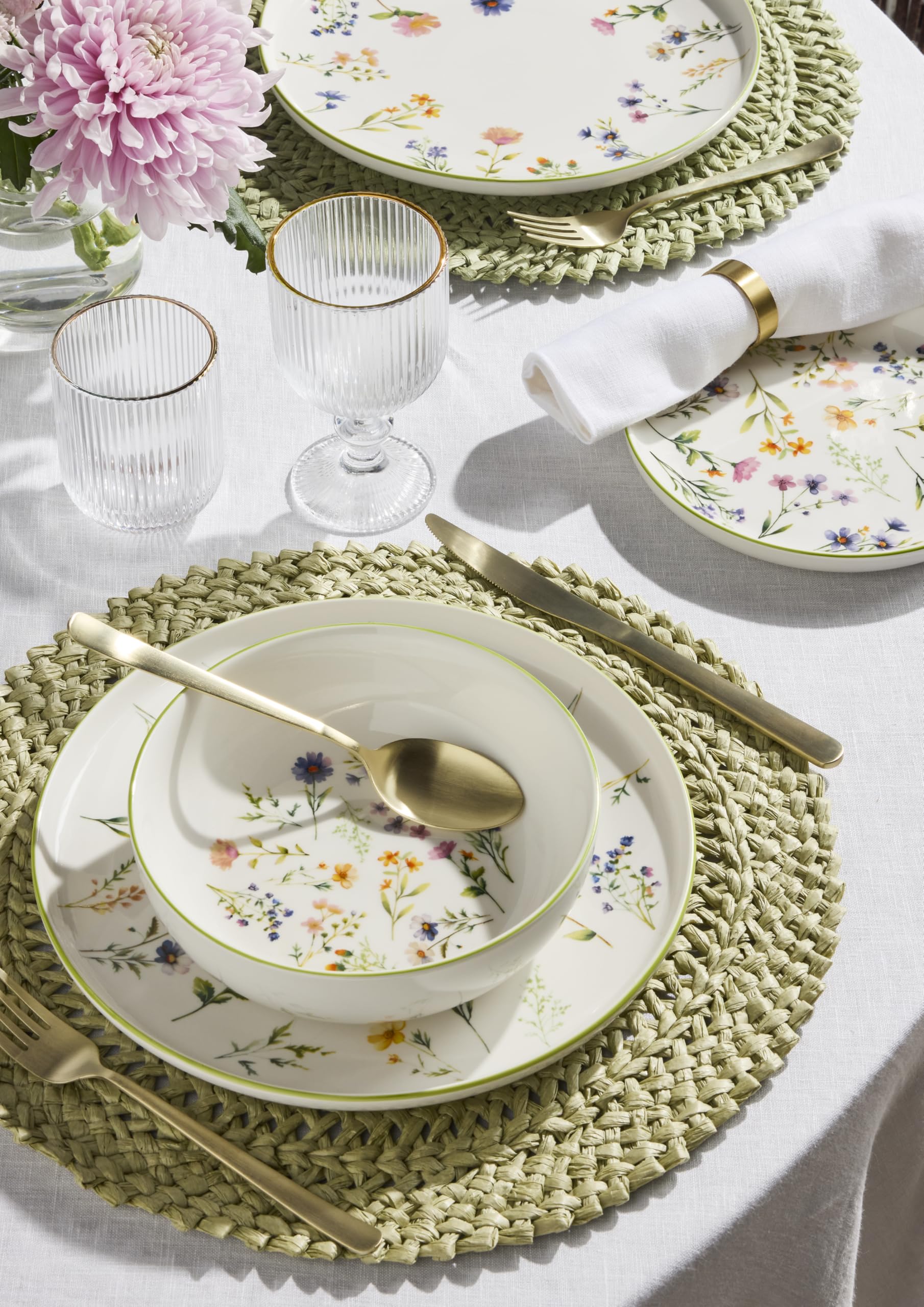 Tognana Juliette, Service de vaisselle pour 4 personnes 12 pièces, porcelaine, multicolore