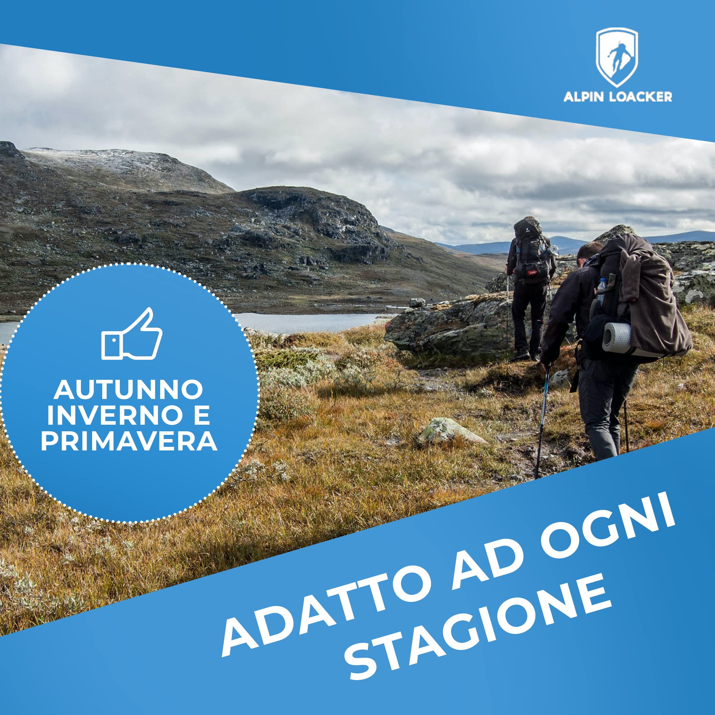 Alpin Loacker Chain PRO 18 Ramponcini per Scarponi Uomo e Donna, Ramponi da Neve per Escursioni e Trekking, M