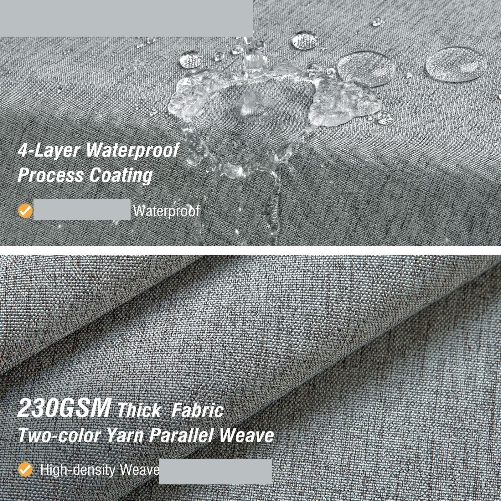 Cortina de Ducha Elegante Espesar Cortinas poliéster Lino imitación Impermeables for el baño(Beige,200W) x200(H)