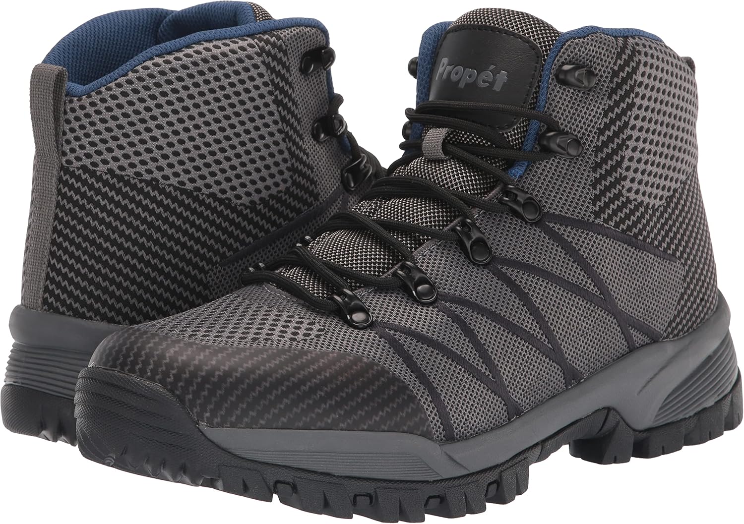 Propet Mens Traverse Hiking Boot 8 Grey/Black