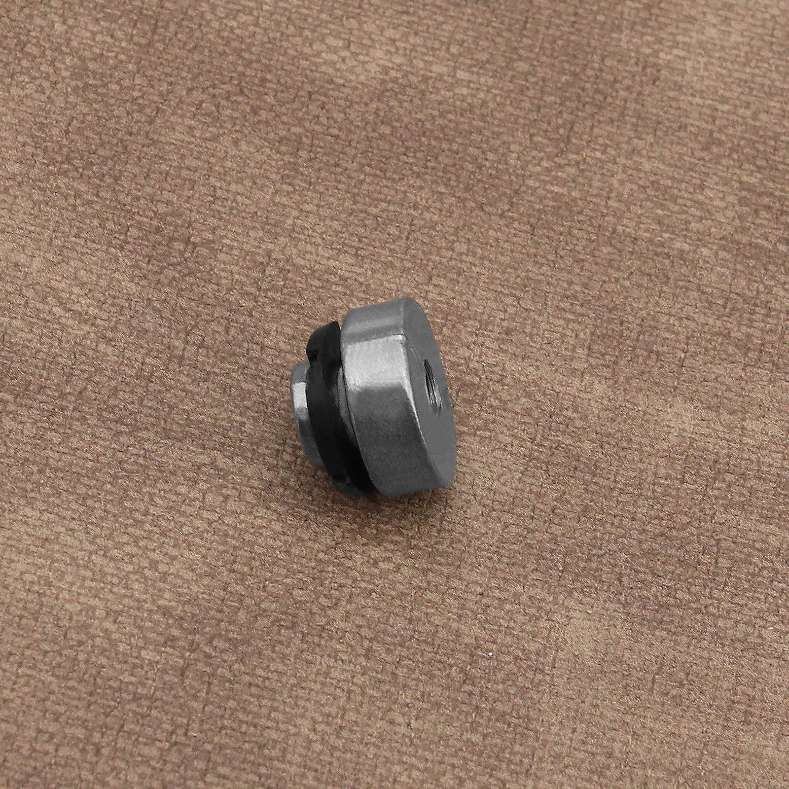 Create idea Zestaw 2 śrub zderzaka motocykla tylnego siedzenia z podkładką w kształcie litery C aluminiowa kęs czarny 6 mm śr. 59768-97