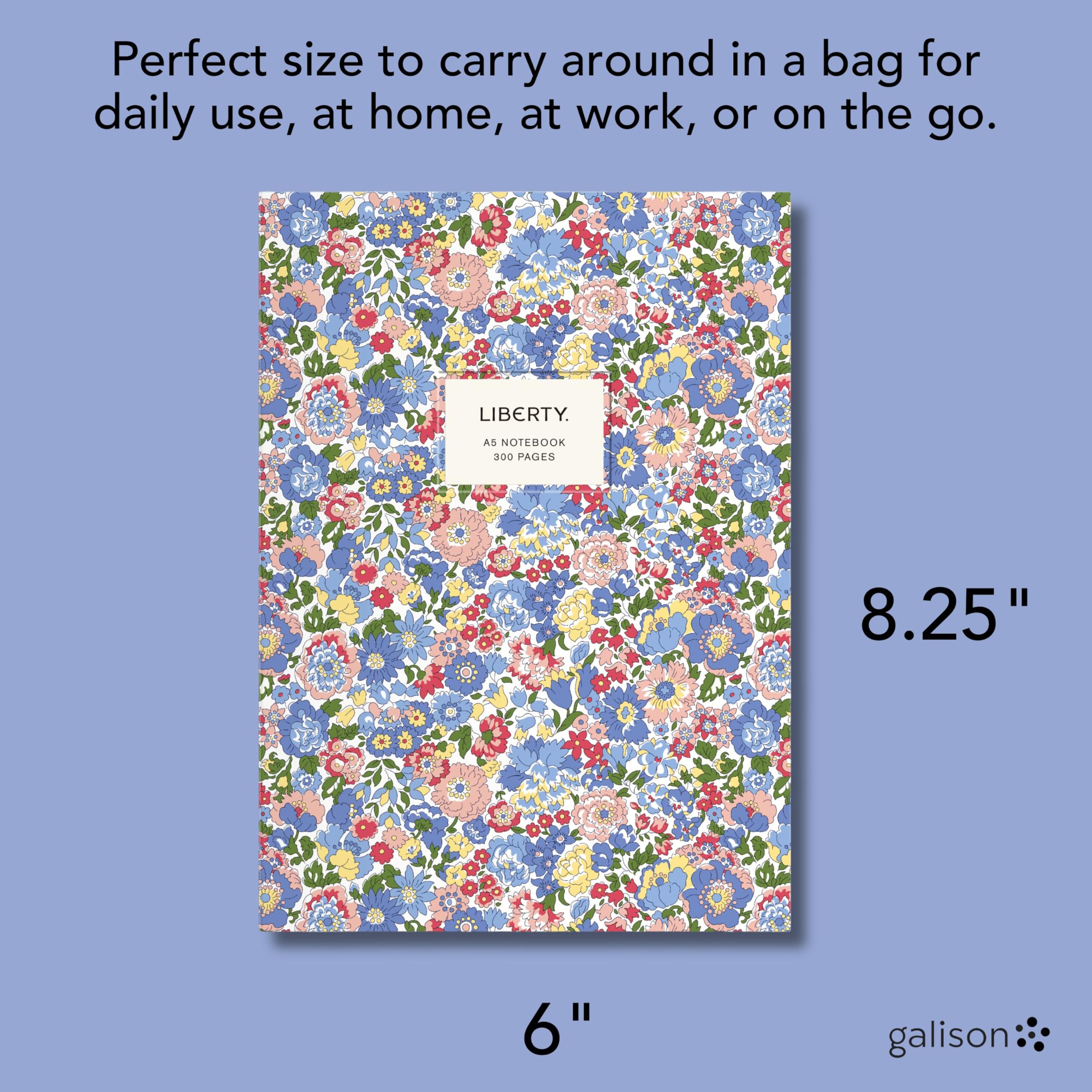 Galison Liberty Nell, Annie And May - Multifunctional Premium A5 Journal with Bright Floral Patterned Artwork Includes 300 Lined Pages - Image 4
