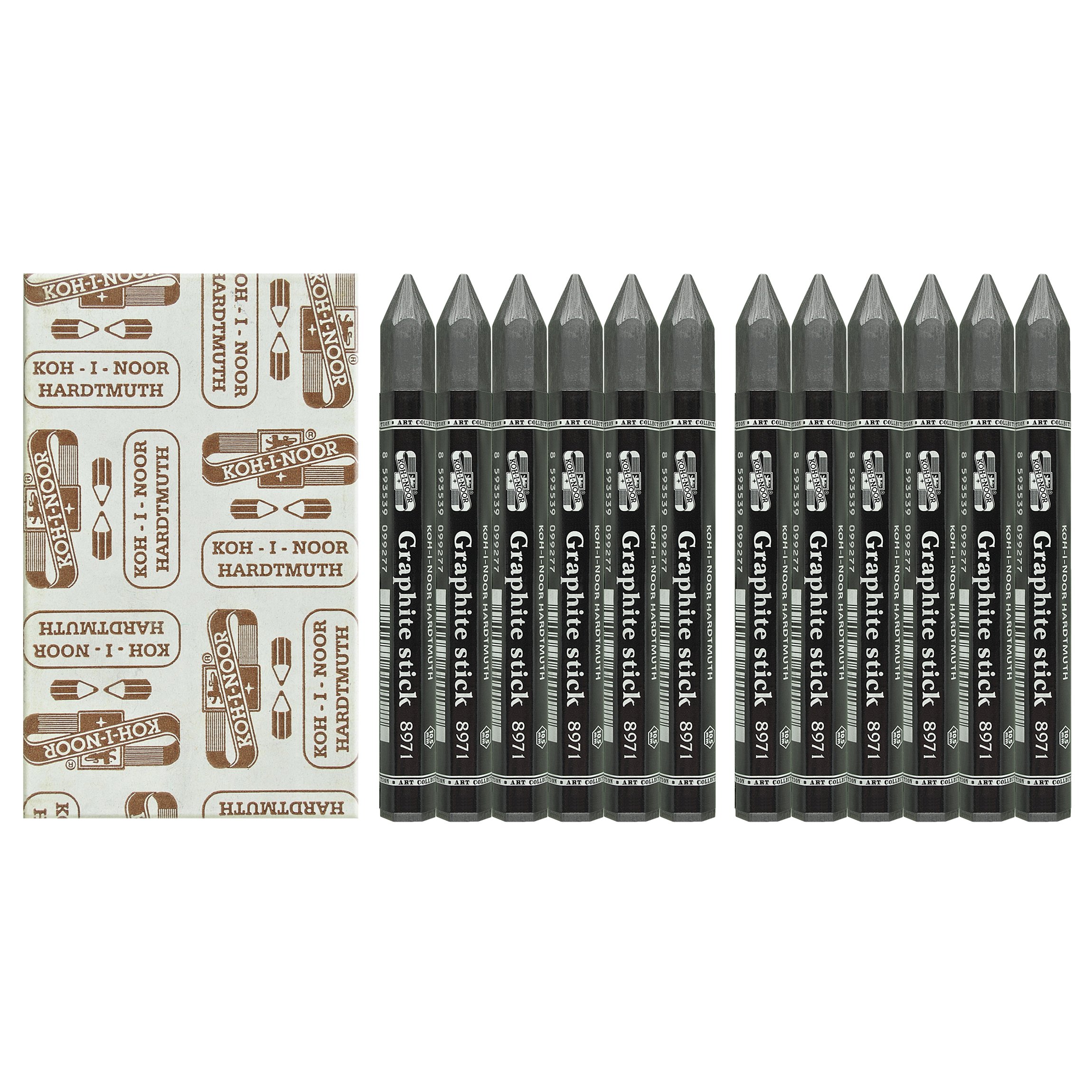 Koh-i-noor 12 Woodless Extra Thick Graphite Pencils. HB. 8971
