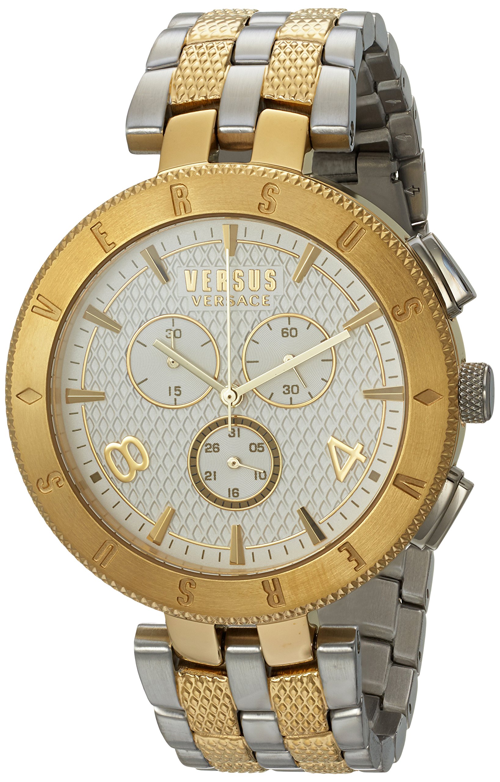 Versus by Versace Men's Logo Gent Chrono Quartz Watch with  Two-Tone-Stainless-Steel Strap, 19 (Model: S76150017)- Buy Online in  Guernsey at Desertcart - 44534529.