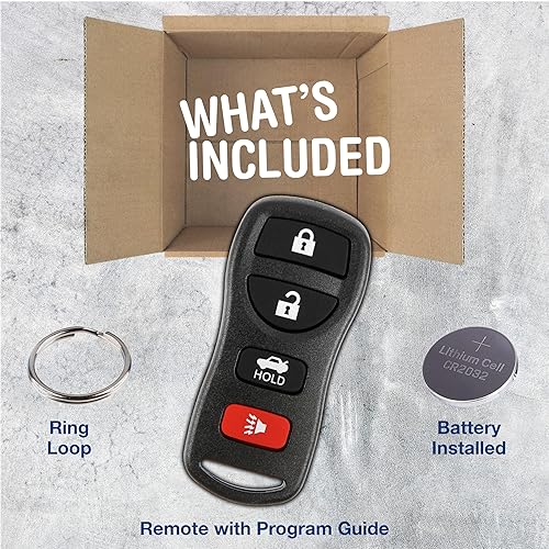 Miniatura 10 de KeylessOption Llavero de coche con control remoto de entrada sin llave para KBRASTU15-rojo (paquete de 2)
