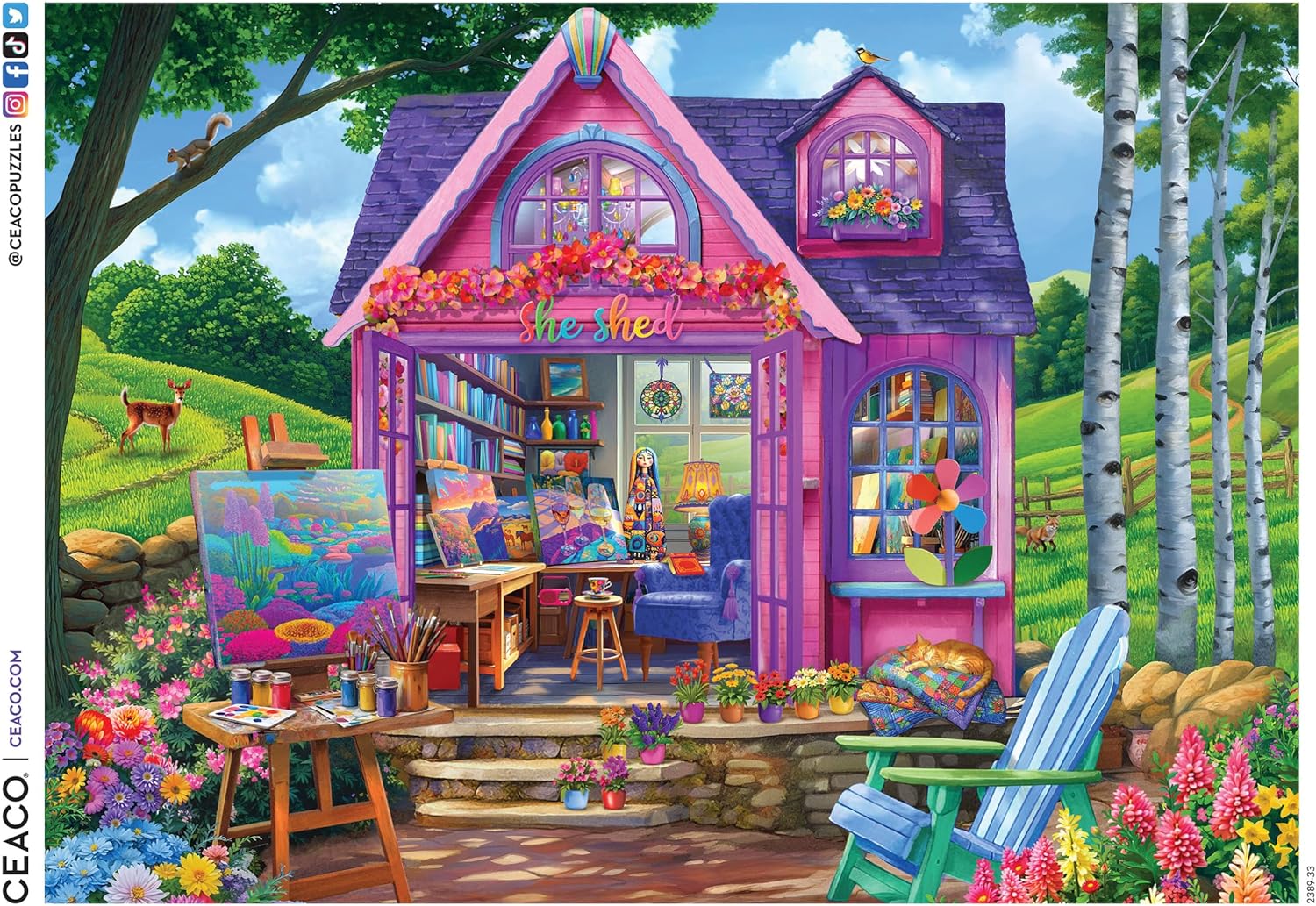 Ceaco - 500 Piece Jigsaw Puzzle - : She Shed Studio (Chris Bigelow)
