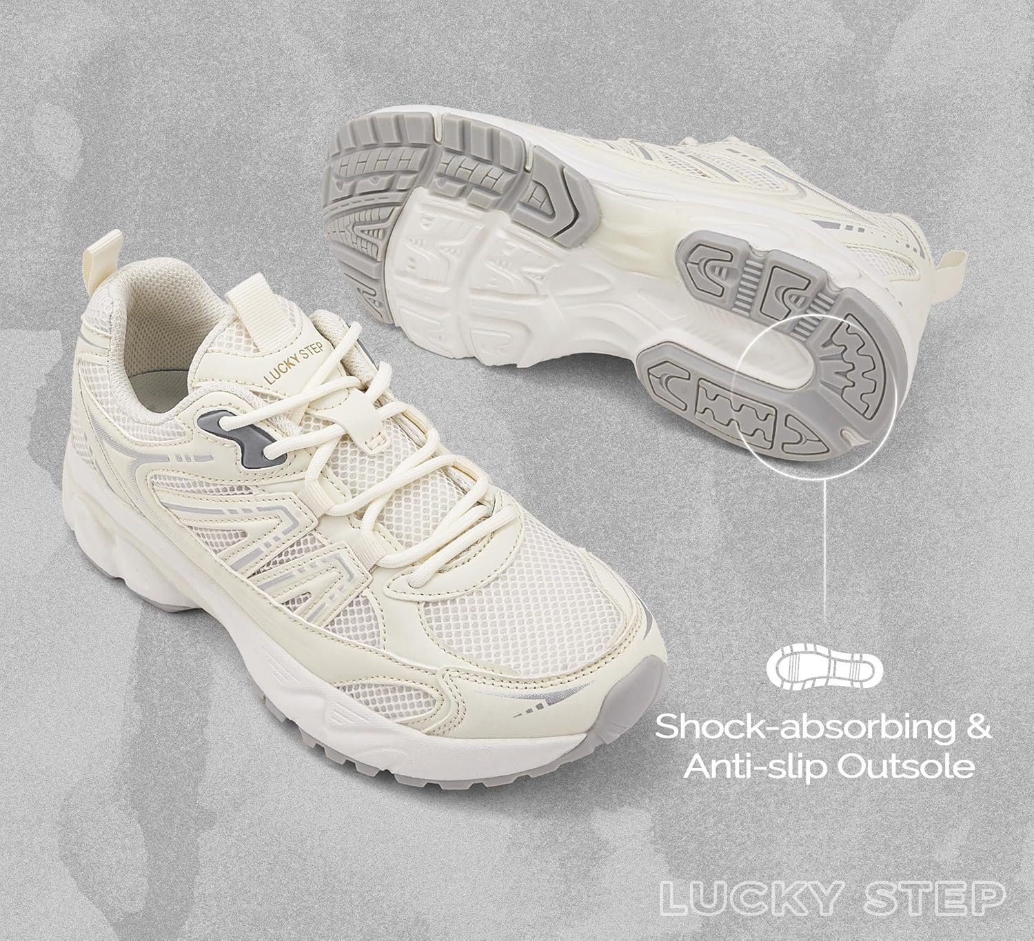 LUCKY STEP Women's Chunky Fashion Sneakers Casual Running Shoes Tennis Workout Sport Work Trendy Athletic Gym Mesh Walking Tennis Shoes - Image 5