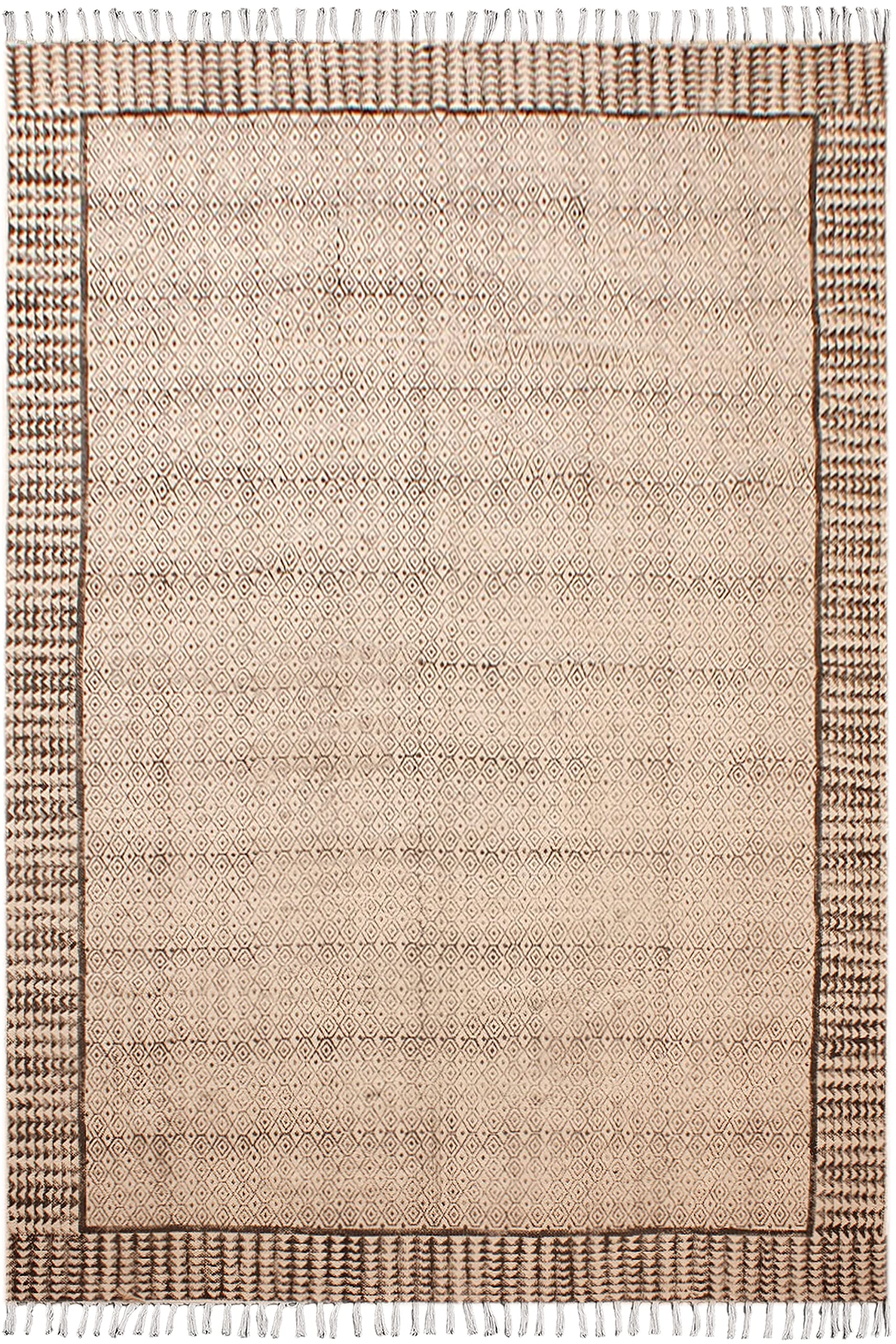 Tapis bohème à tissage plat en coton imprimé pour sublimer votre chambre
