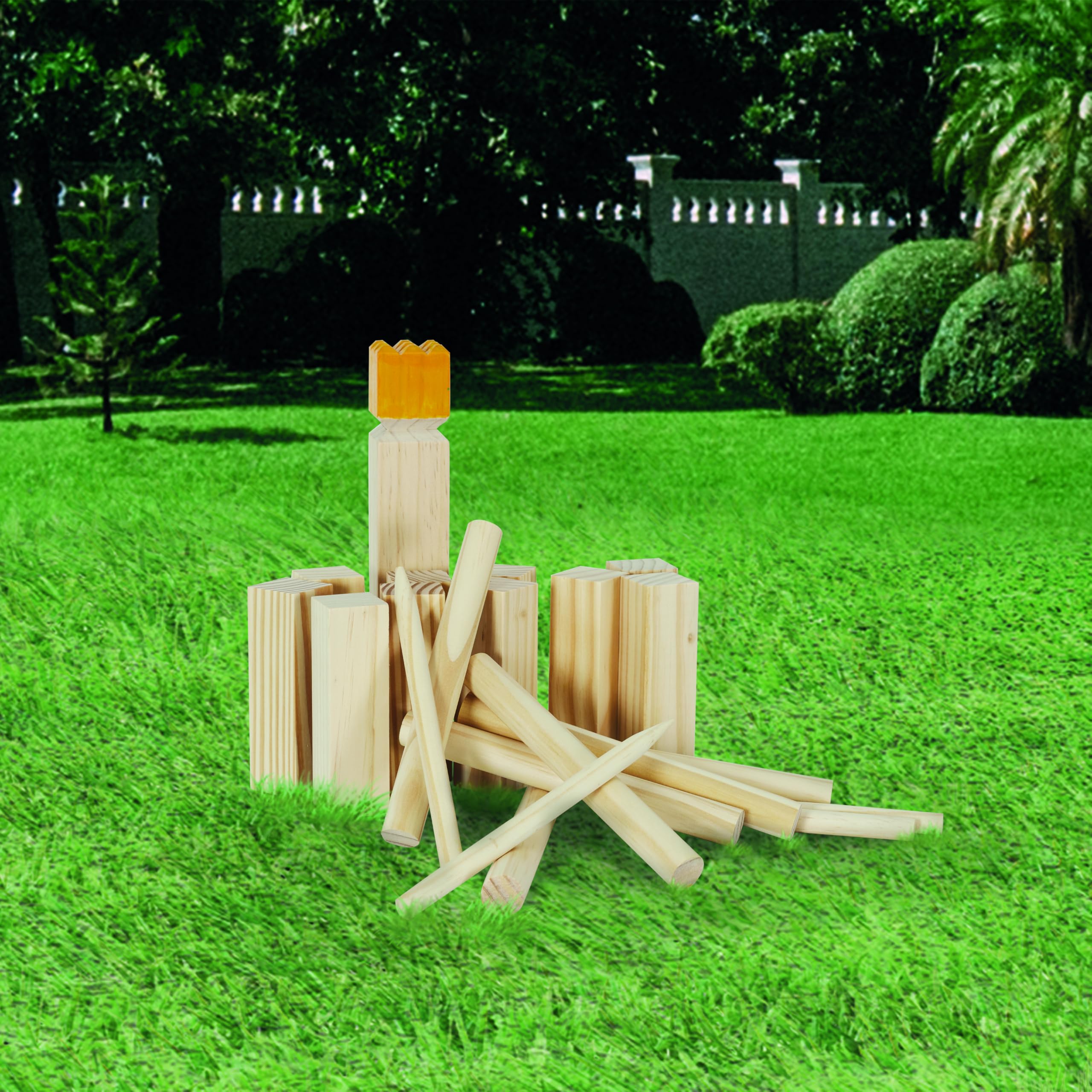 MISTER GADGET, MG3510, Odkryj grę Kubb, wysokiej jakości skandynawską grę drewnianą, idealną na wiele godzin zabawy na świeżym powietrzu podczas imprez, pikników lub dni na plaży.