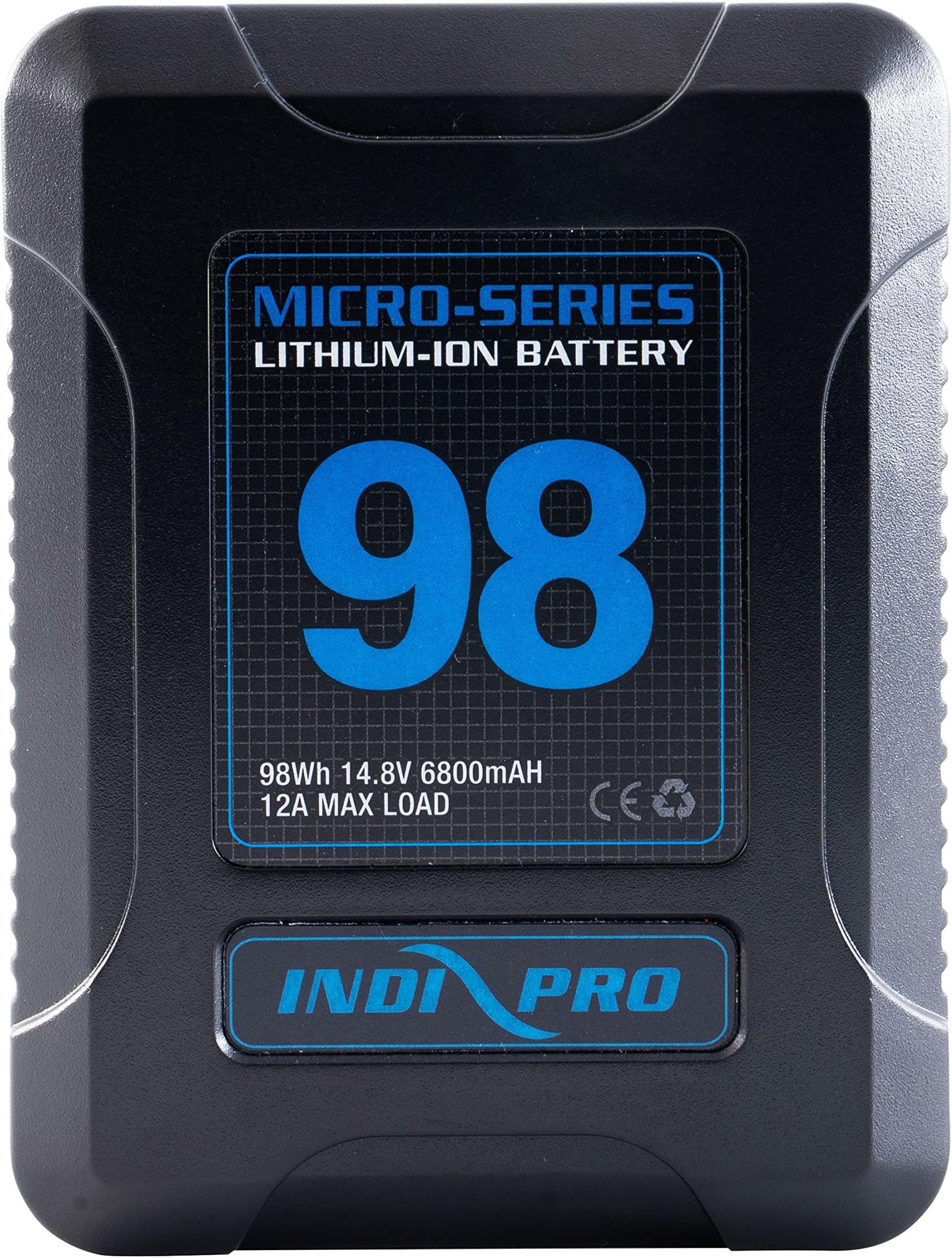 IndiPRO Micro Series 98Wh V-Mount Lithium-Ion Battery - Compact, High-Capacity Power for Professional Cameras and Equipment