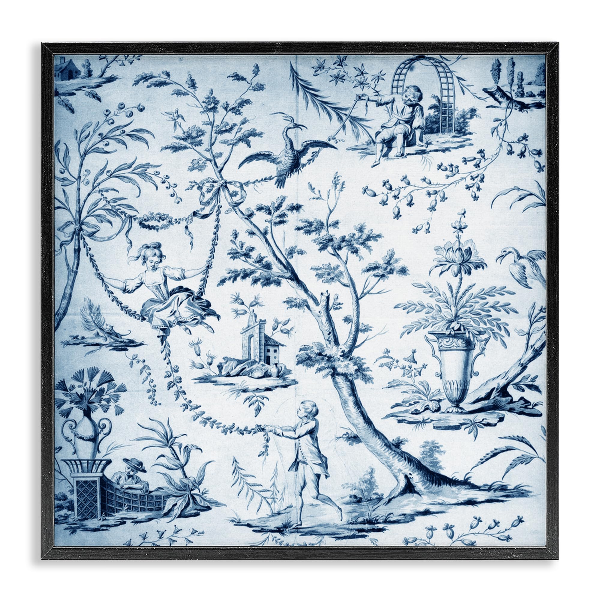 Toile encadrée Vintage Hustle Stupell Industries cadre noir haut de gamme 17cm