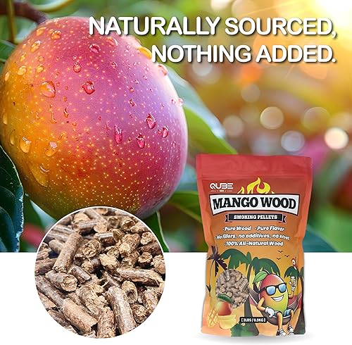 Miniatura 2 de Pellets de madera de mango taiwanés para ahumar  Humo dulce tropical para barbacoa  Uso menos, sabor más  Madera dura 100% natural para todas las