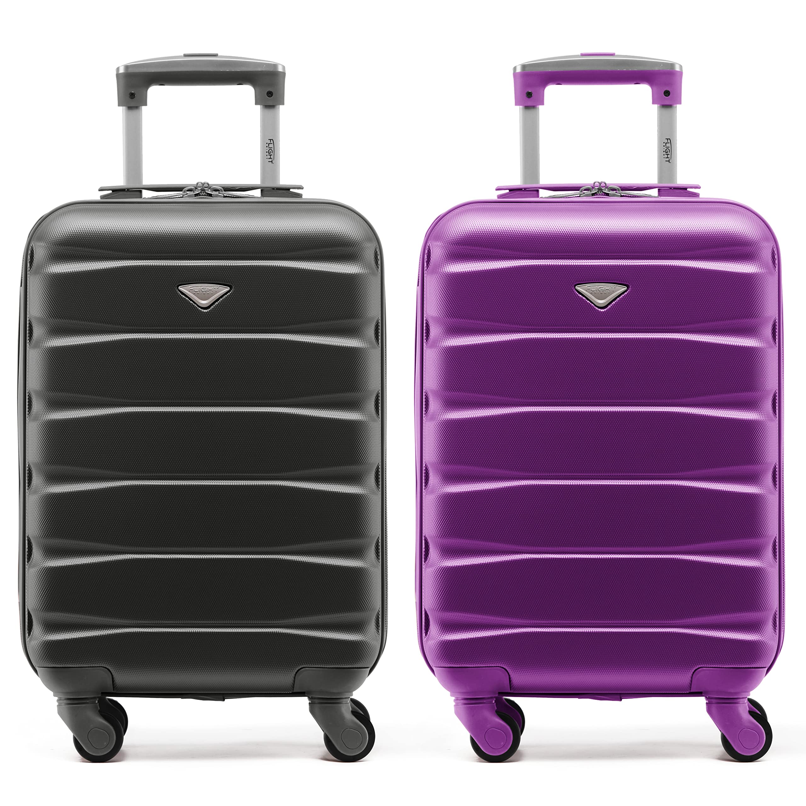 Flight Knight Suitcase Set of 2 Lightweight 4 Wheel ABS Hard Case Cabin Carry On Hand Luggage Approved for Over 100 Airlines Including easyJet, British Airways, Ryanair & Many More 55x35x20cm — view 133