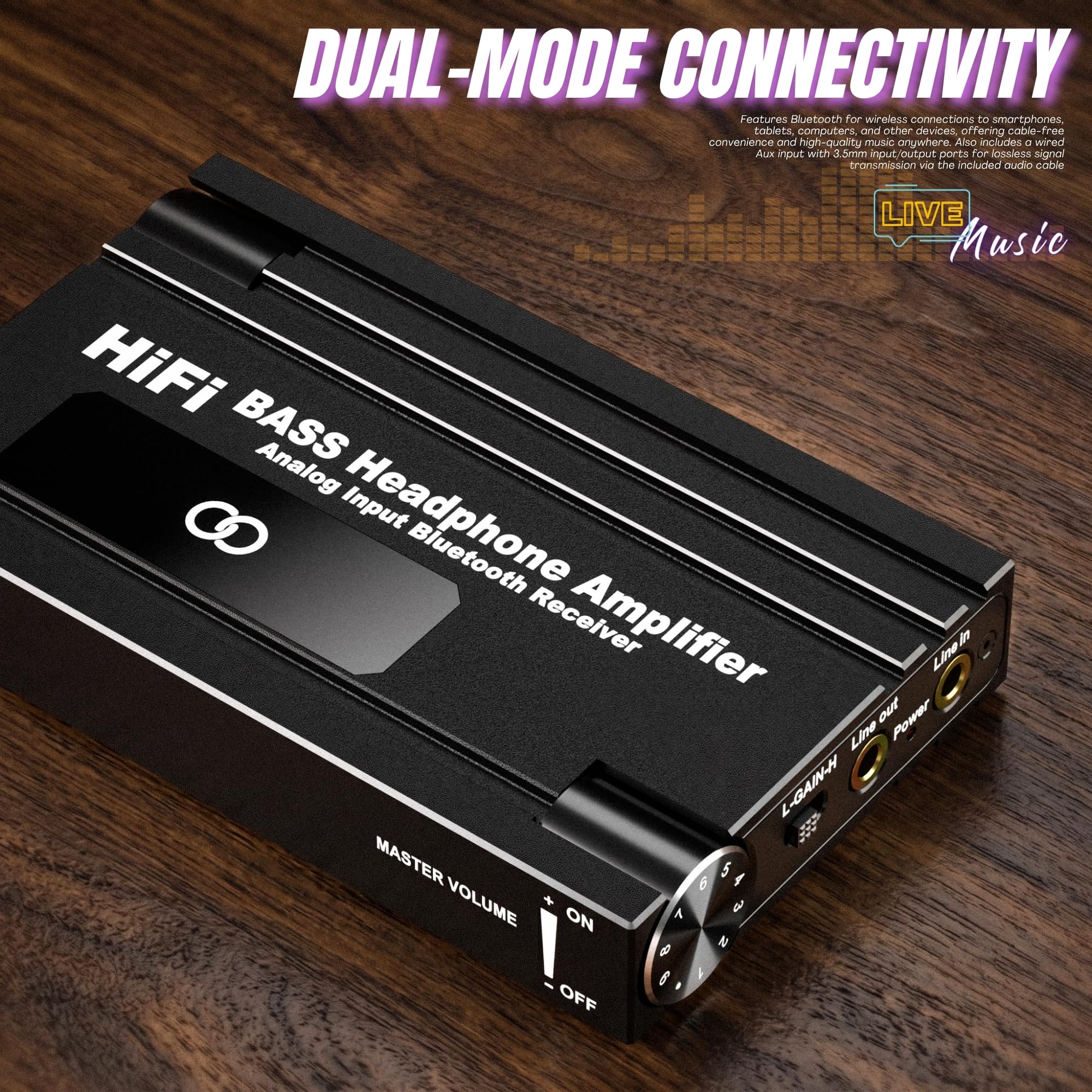 Amplificateur de casque HiFi 16-600Ω, prise jack 3,5 mm avec amplificateur