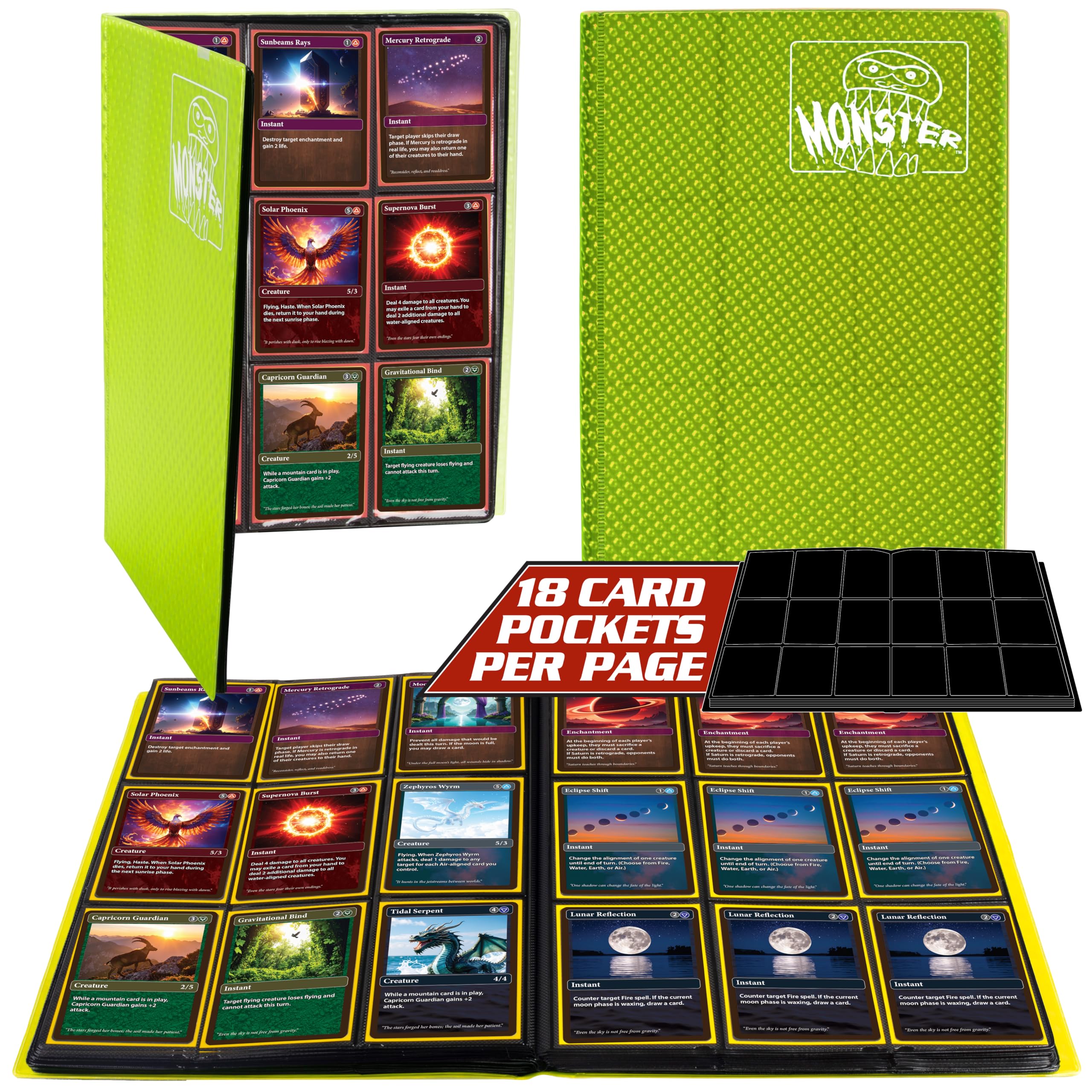 X TRADING CARDS HOLDER 1999・Xトレーディングカード Amazon.com: 9 Pocket Trading Card Binder-Holofoil Yellow Album w