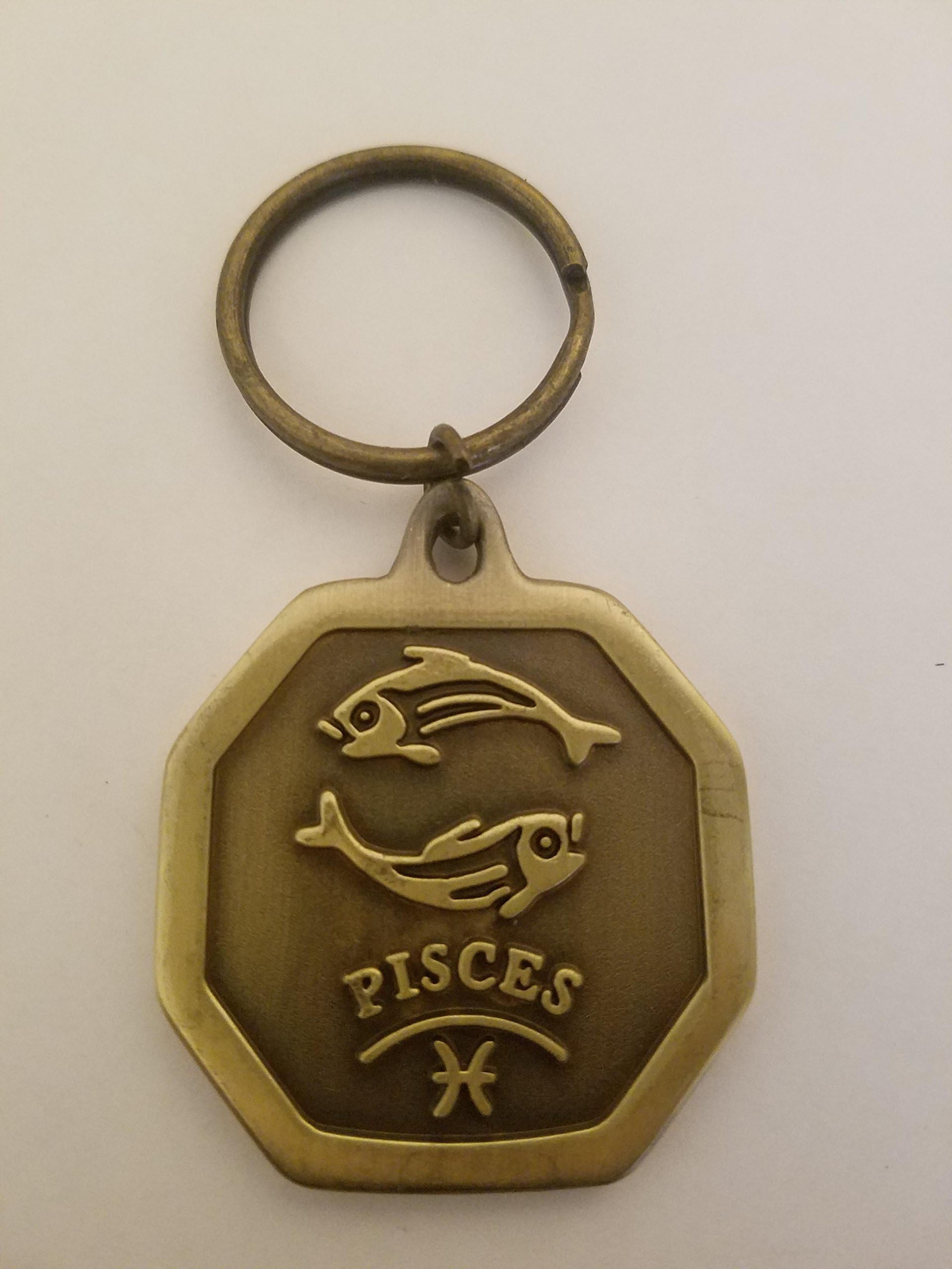 RGP Pisces Zodiac Horoscope Key Chain Keychain Ring Keyfob Key Holder