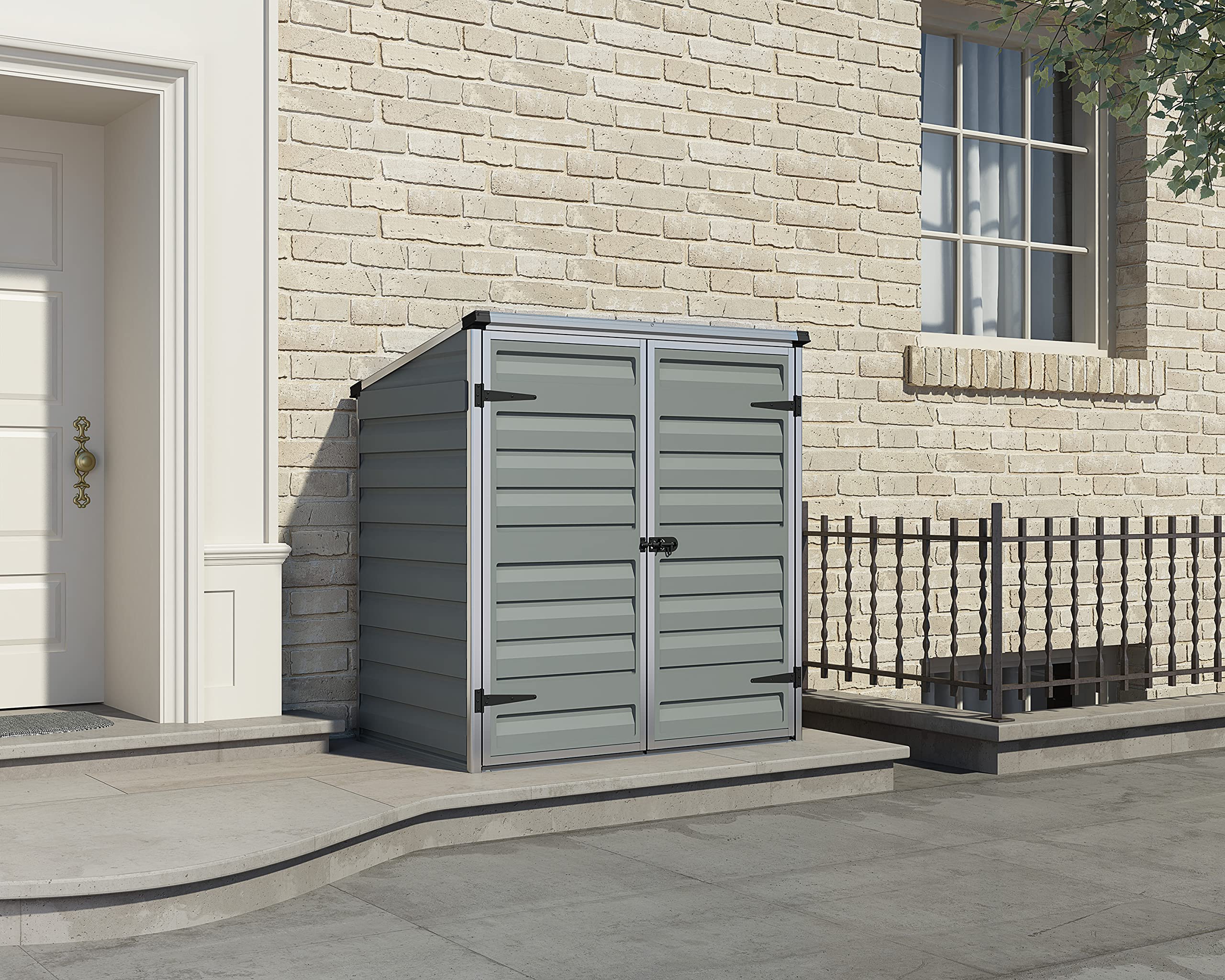Palram - Canopia Madeira Gartenbox Gerätebox Grau Aluminium Polycarbonat