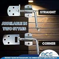 Vista 7 de Mega Cargo Control 4 - Pack Corner Side Gate, Stake Bed Latches Bracket Set for Utility Trailer, Stake Body Gates, Sheds, Wood, Trucks & Trailer
