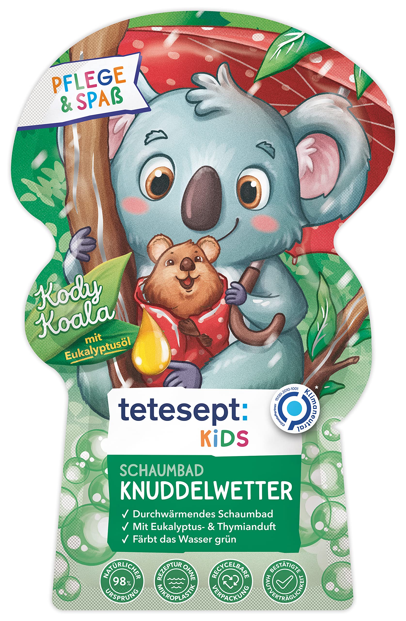 tetesept Zestaw upominkowy do kąpieli dla dzieci – pielęgnująca kąpiel piankowa, perły kąpielowe, sól do kąpieli i niespodzianka do kąpieli – 7 x tetesept zestaw akcesoriów do kąpieli dla dzieci