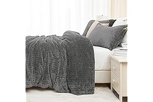 Ultra Soft Fuzzy Faux Fur Comforter Set Queen