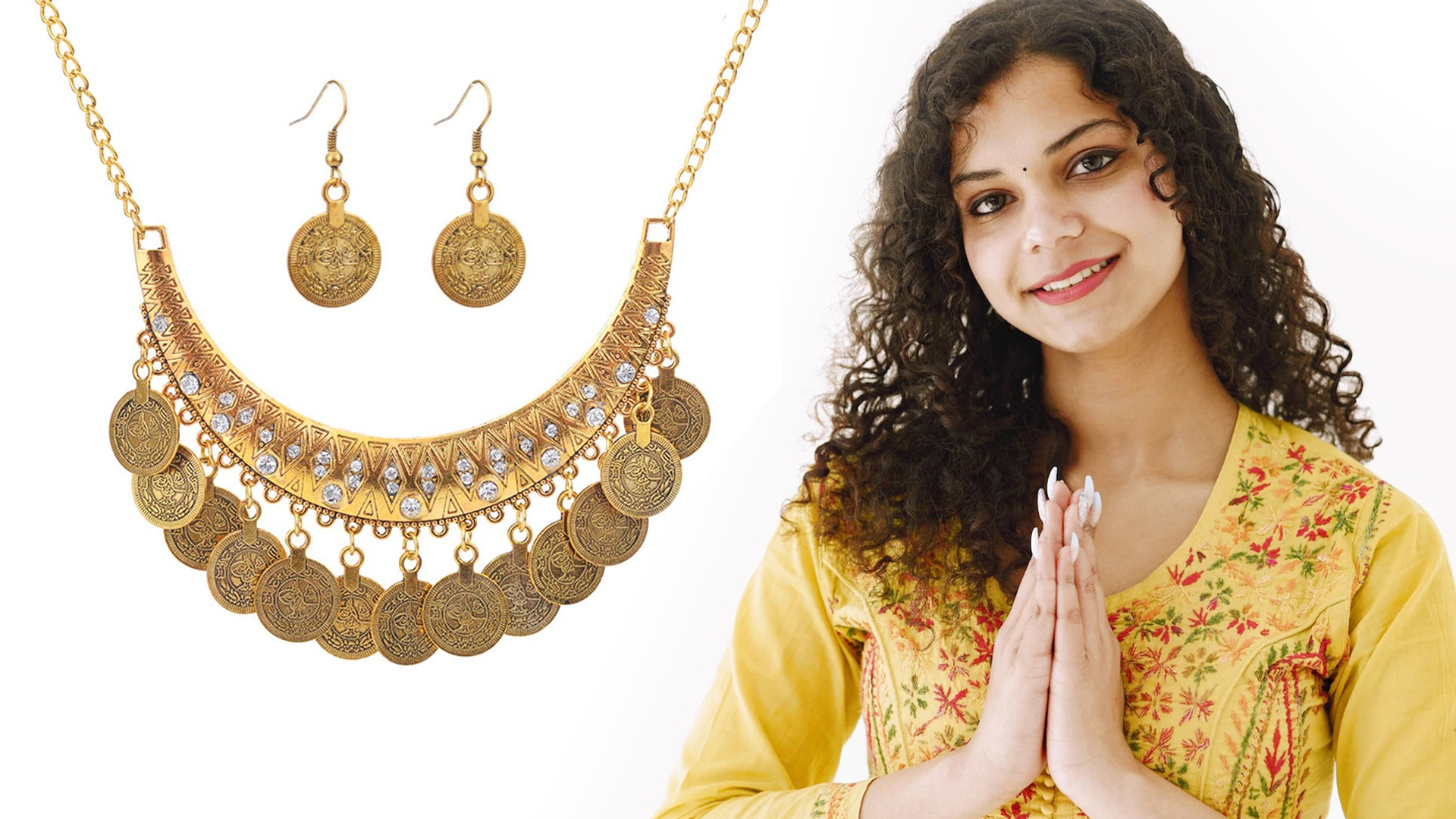 Halloween Costume Accessories Set Women Gypsy Coin Waist Chain Earrings Necklace Gypsy Costume Coins - Etsy main image 2