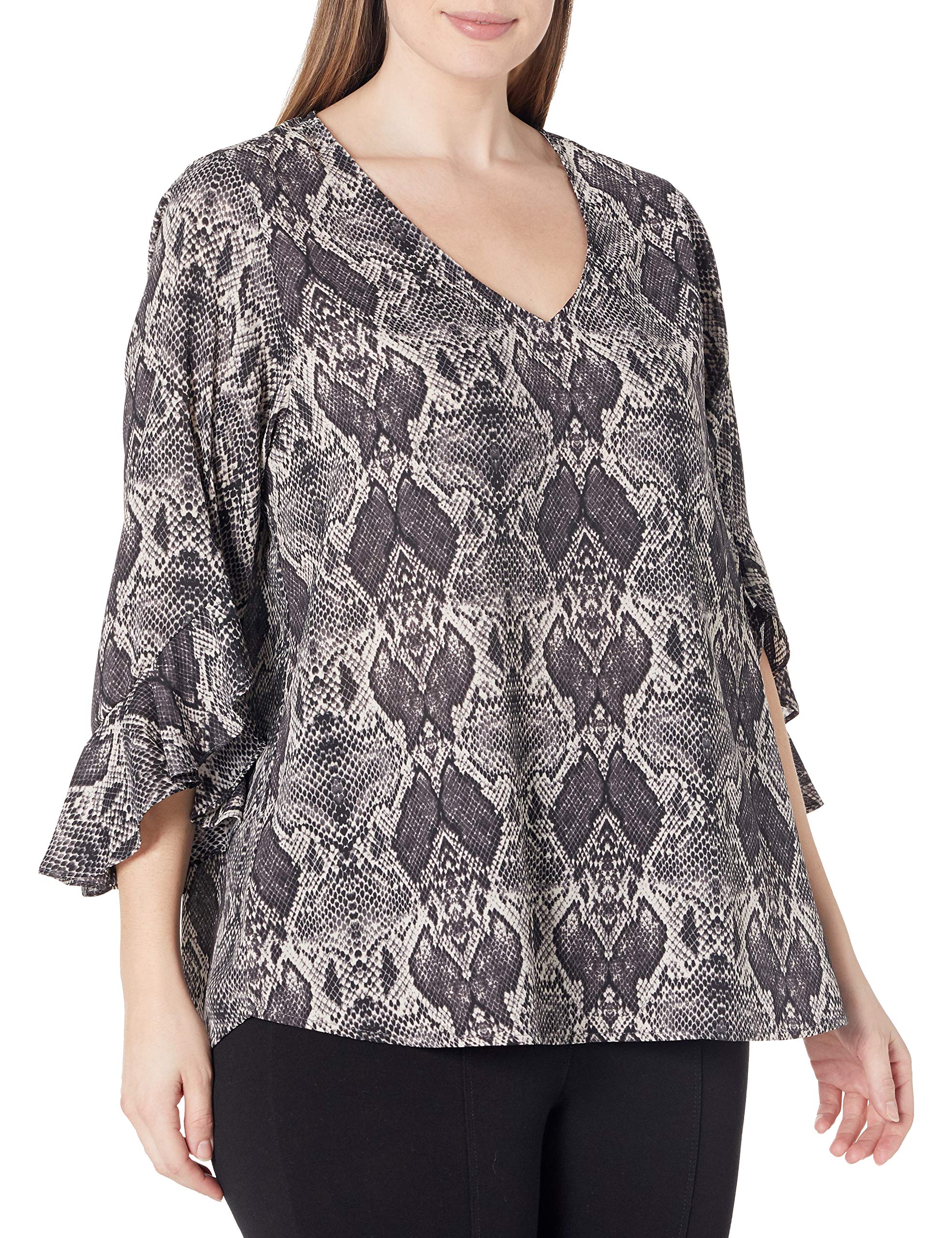 Women's Plus Size Ruffle Sleeve Top